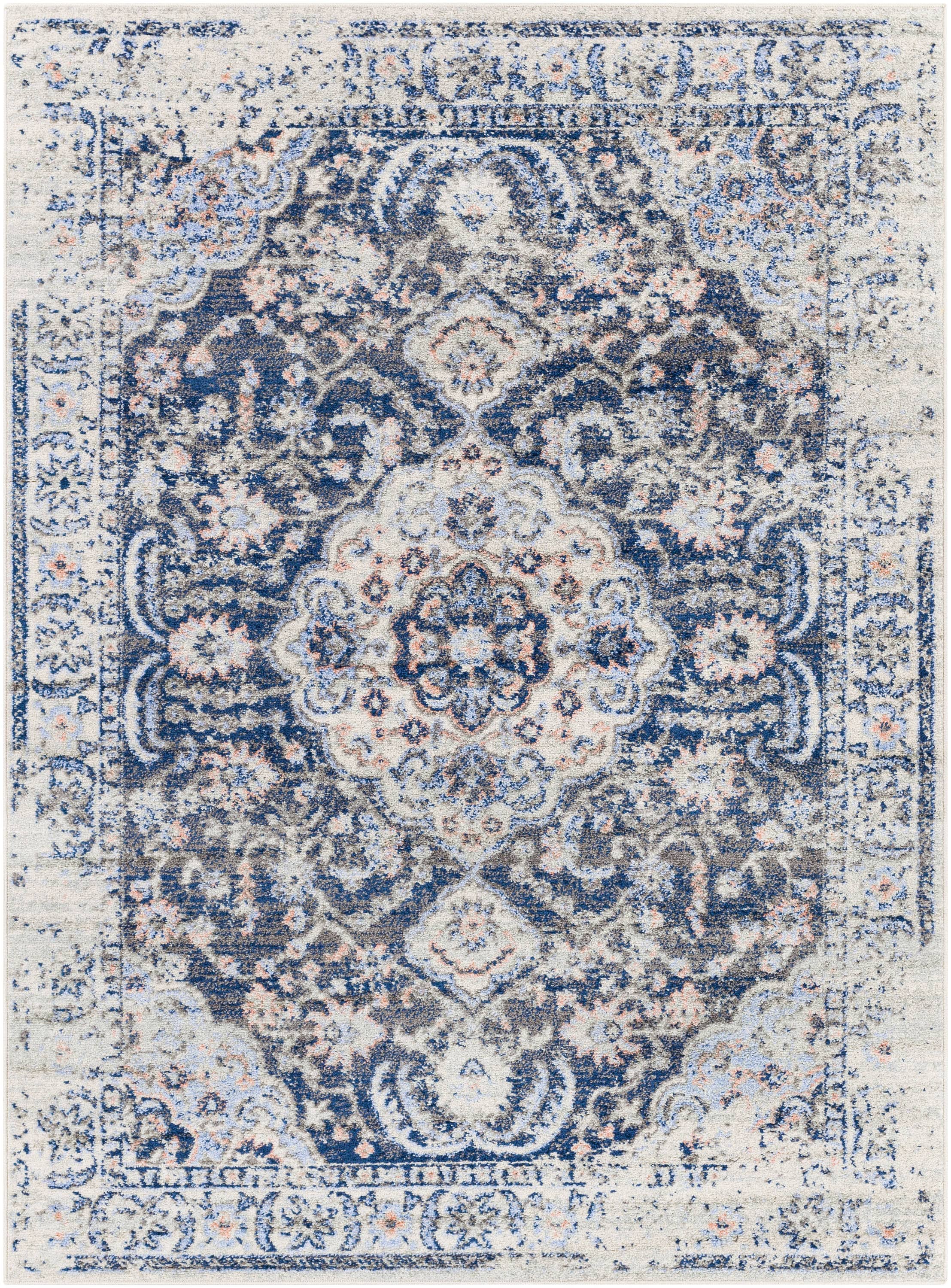 Artistic Weavers HAP1132-710103 Harput 8 X 10 Navy Indoor Medallion Oriental Area Rug