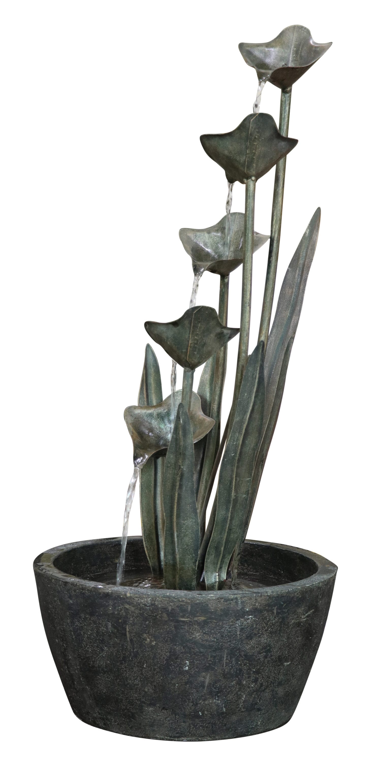 Hi-Line Gift 79363 20-in H Resin Planter Outdoor Fountain Pump Included