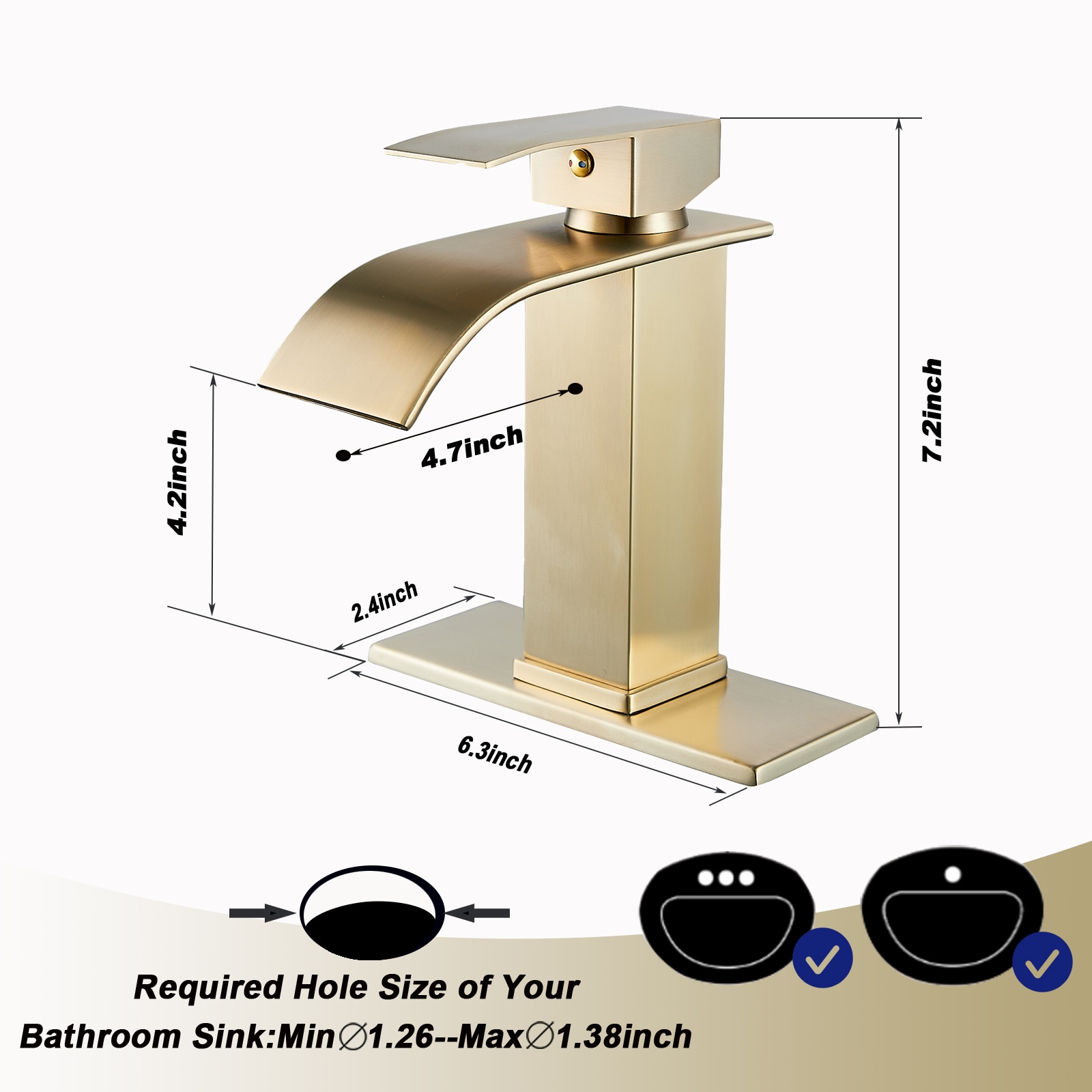 BYH B-BF001-BG Lavatory-Faucets - View #4