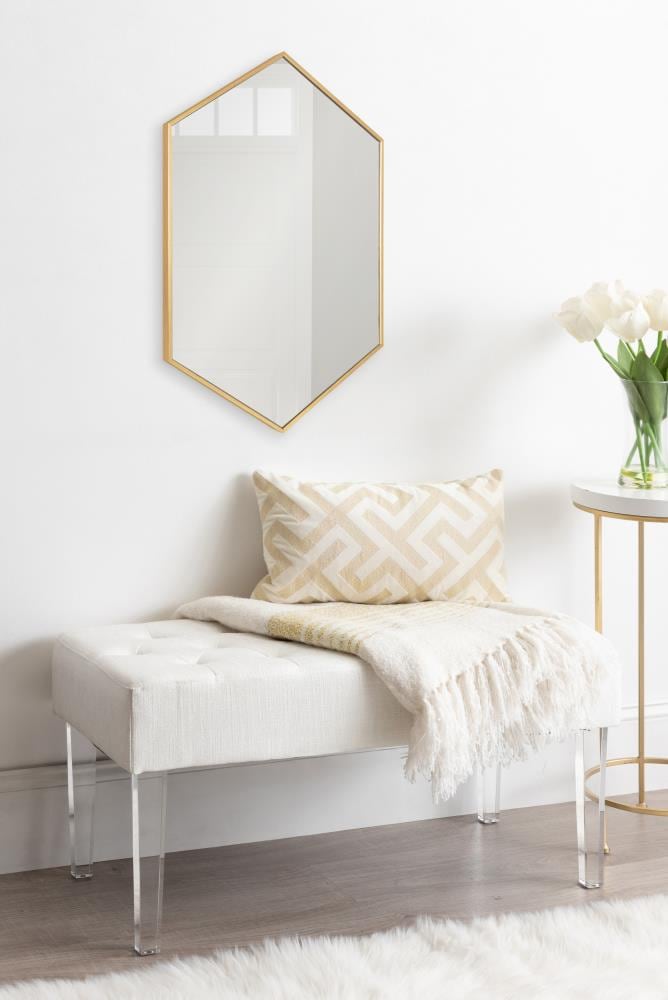 Gold Hexagon Full Length Vanity Mirror
