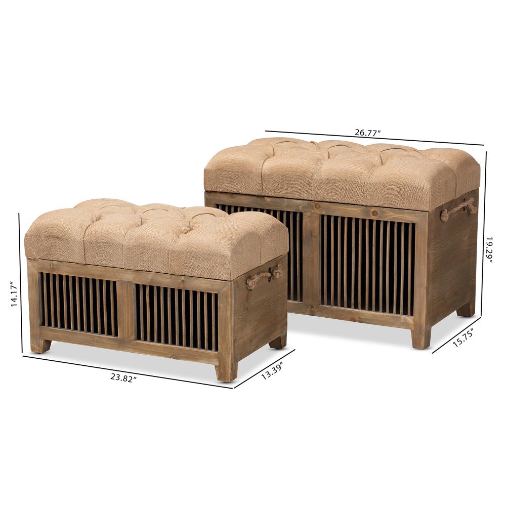 Baxton Studio 162-10561-LW Indoor-Ottomans - View #13