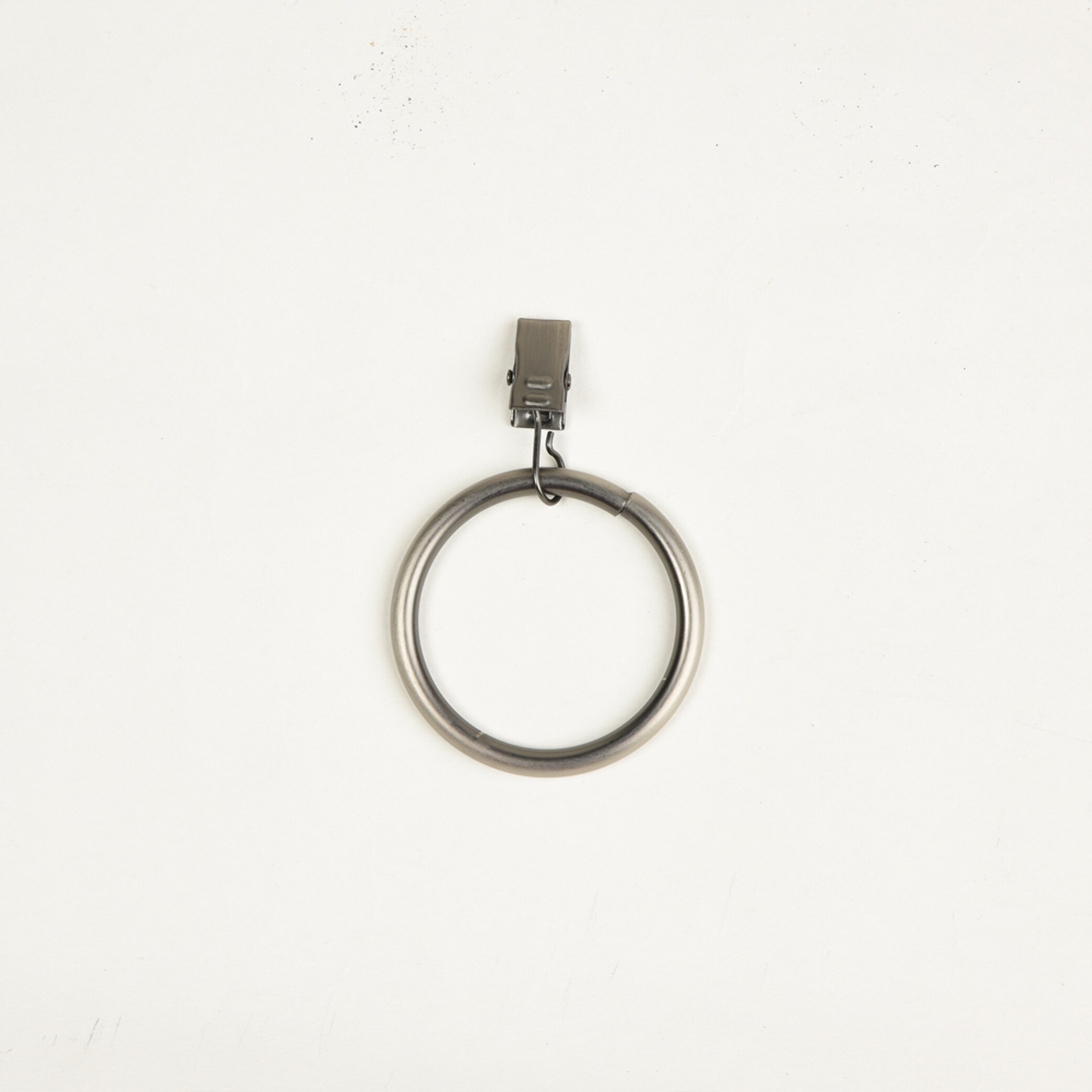 allen + roth Brushed Pewter 10-Pack 3.25-in Pewter Zinc Curtain Ring ...