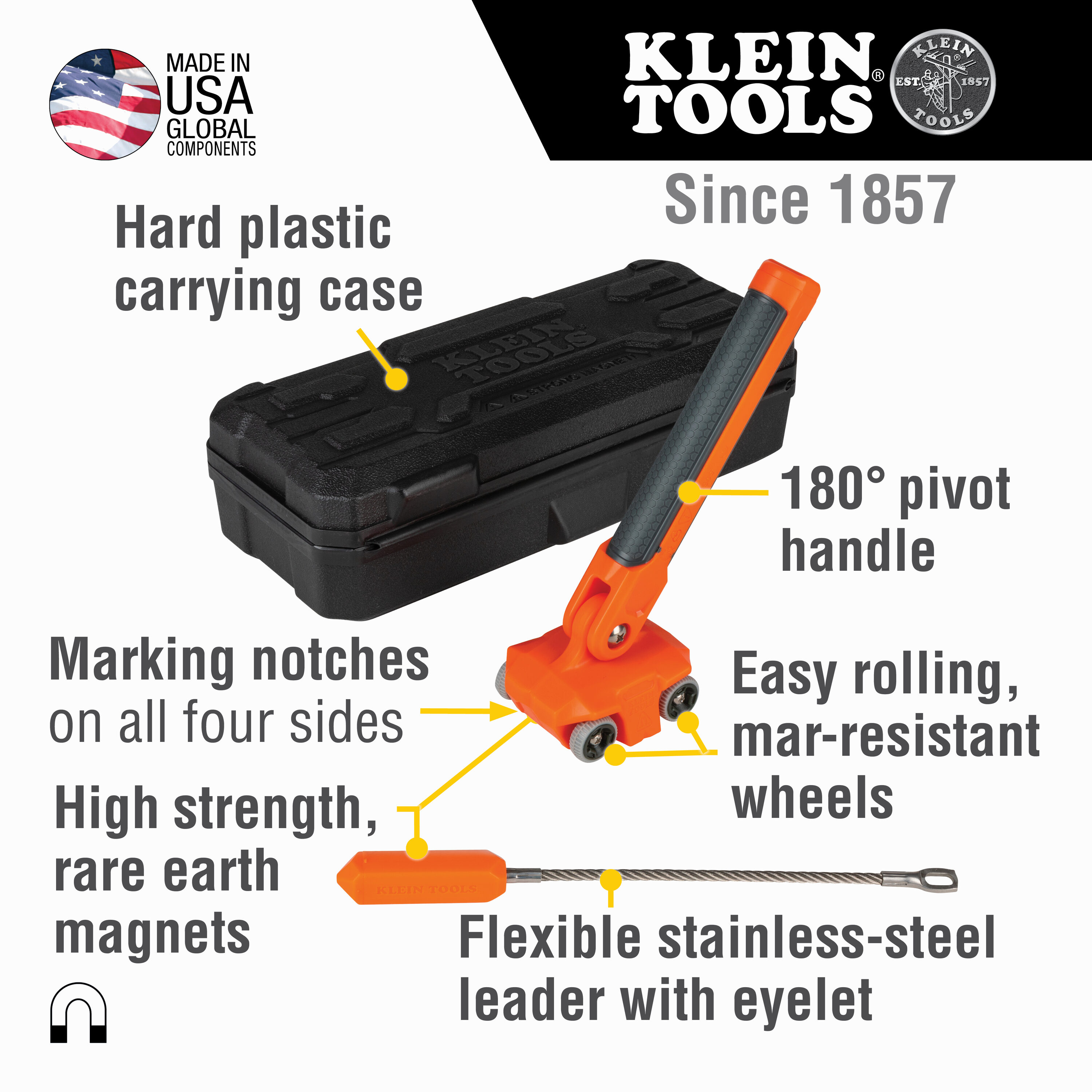Klein Tools Magnetic Wire Puller in the Wire & Cable Pulling Tools  department at