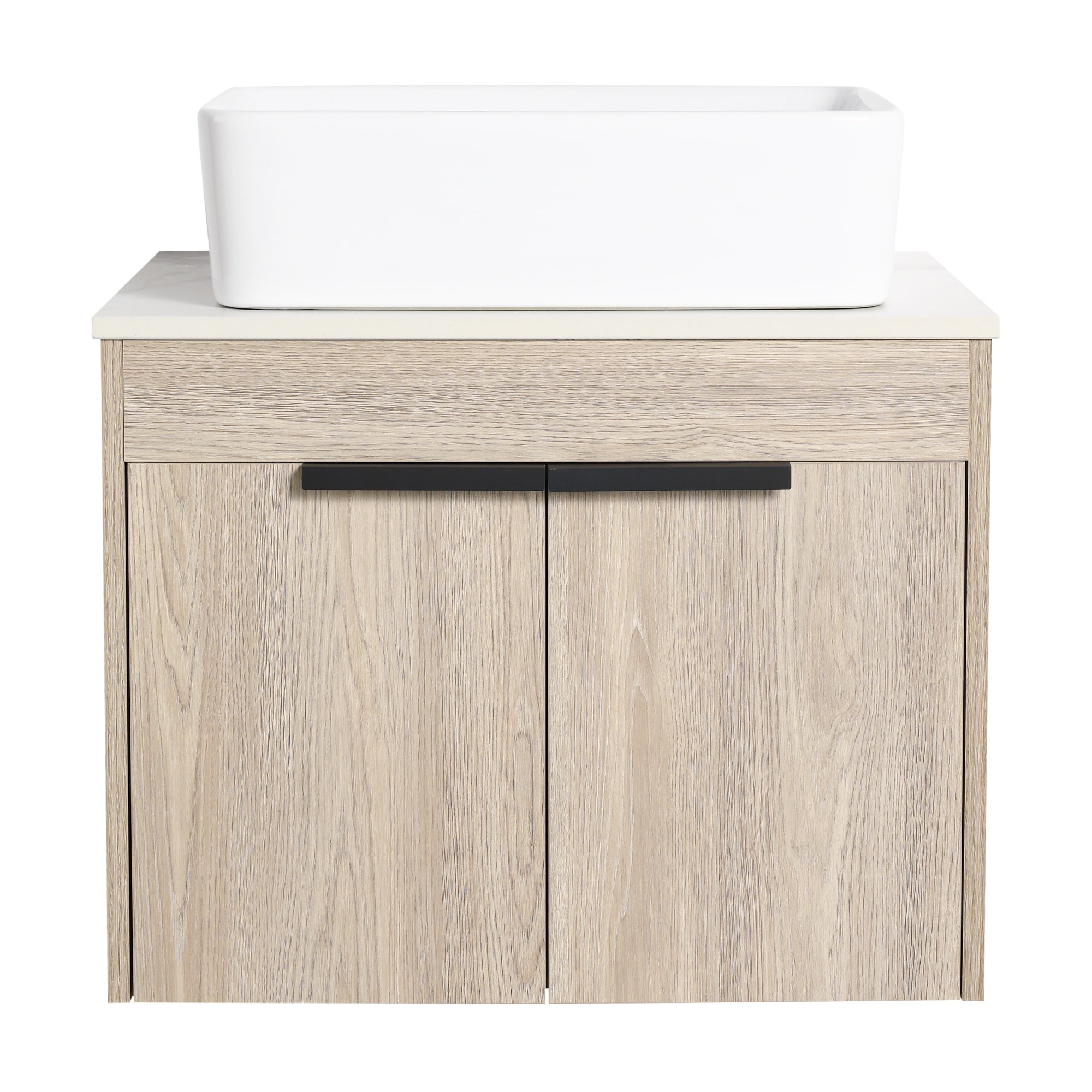 Vanityfus 24 Inch Wall Mounted White Sink Vanity Modern Bathroom Cabinet Floating Bathroom Vanity