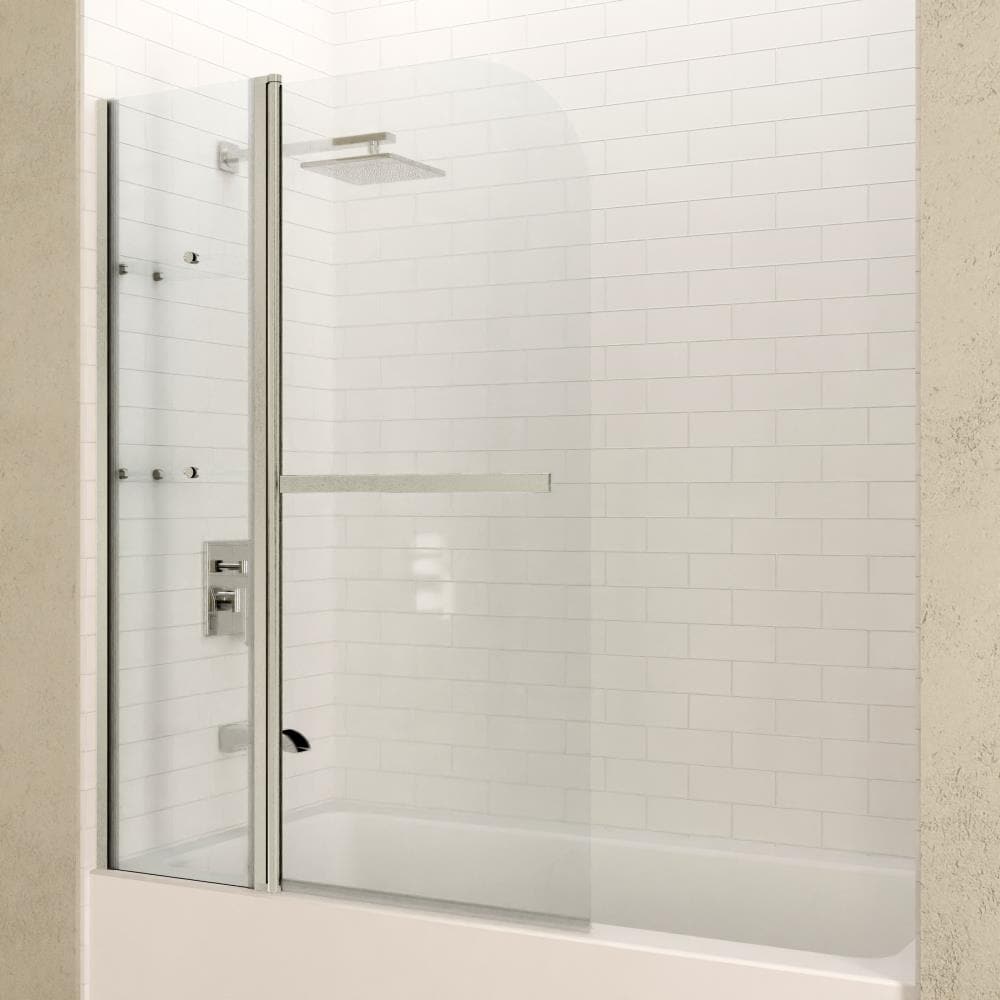 Galleon 48" x 58" Brushed Nickel Frameless Tub Door