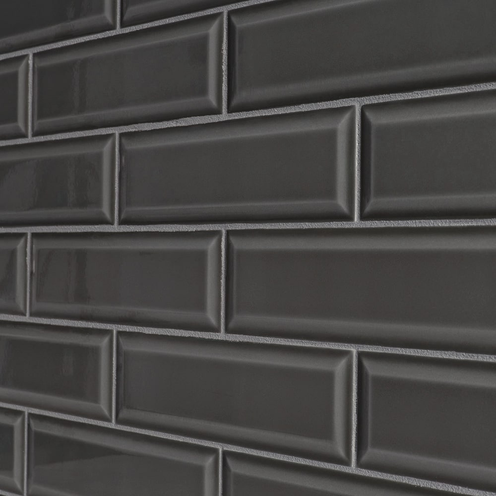 Boutique Ceramic Boutique Grey 3-in x 9-in Glazed Ceramic Subway Wall ...