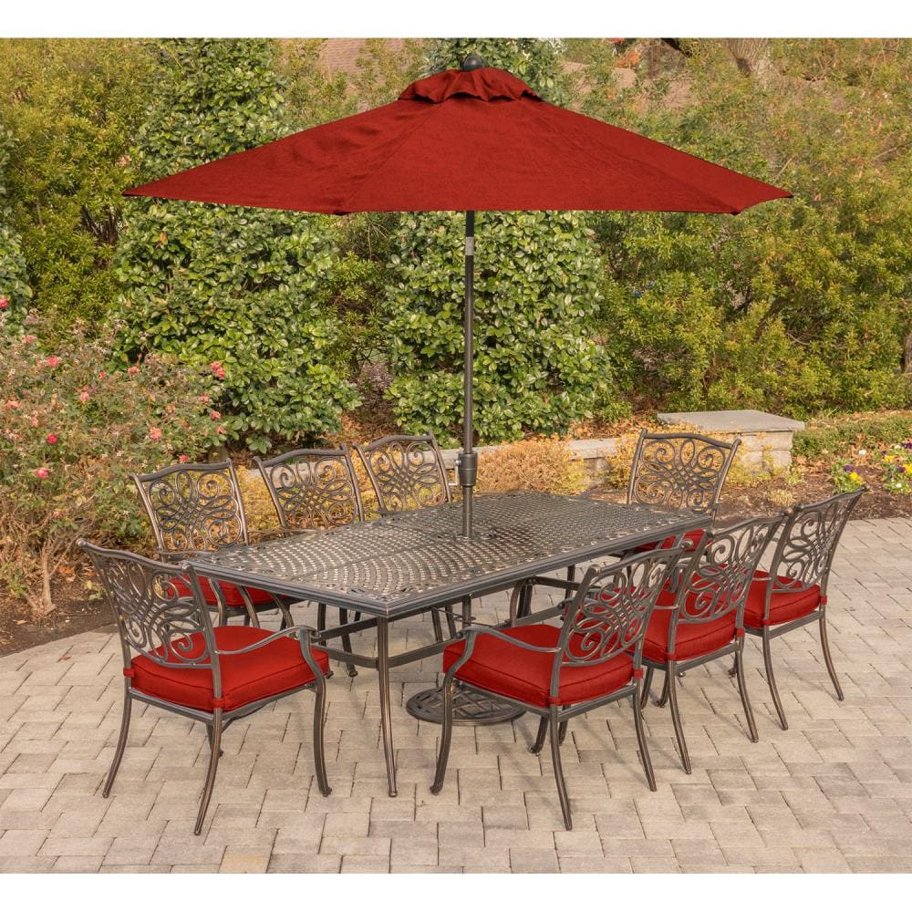 Hanover TRADDN9PC-SU-R Patio-Dining-Sets - View #10