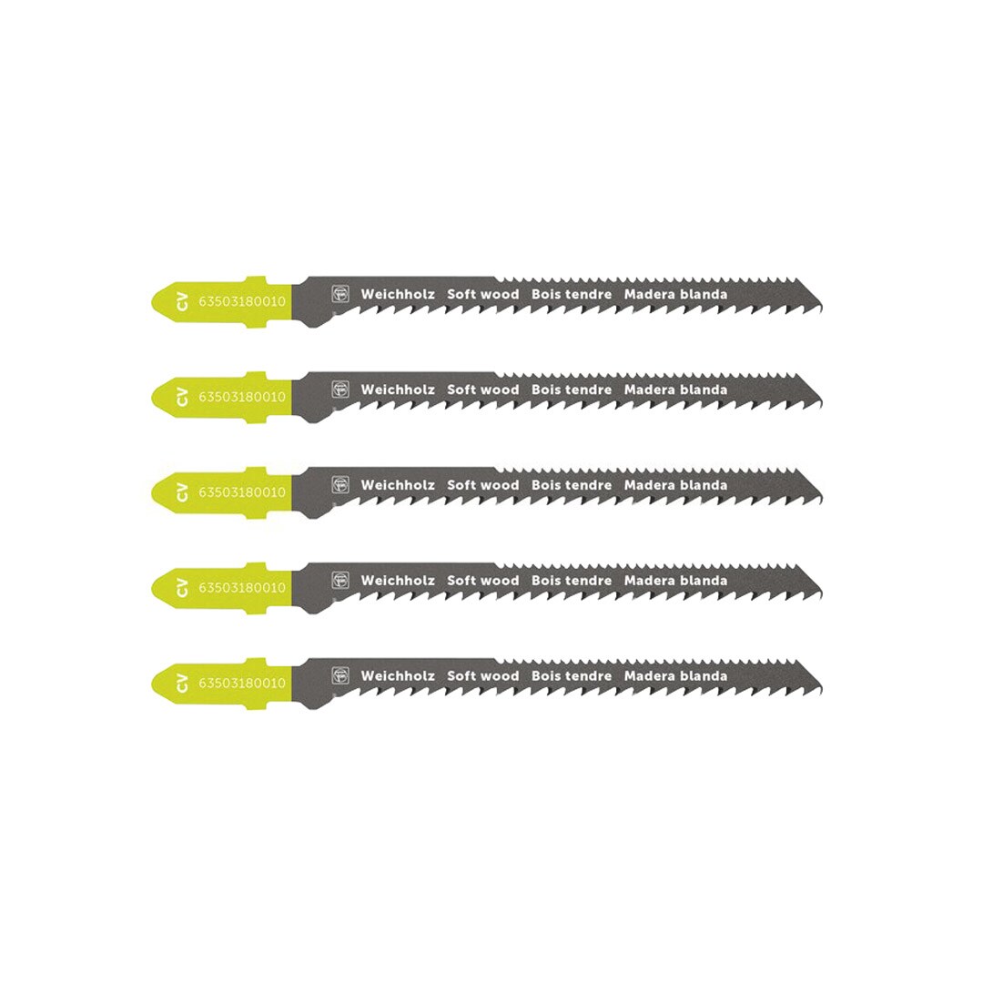 FEIN 3-in Set T-shank Chrome/Vanadium Jigsaw Blade Set ( 5 -Pack )