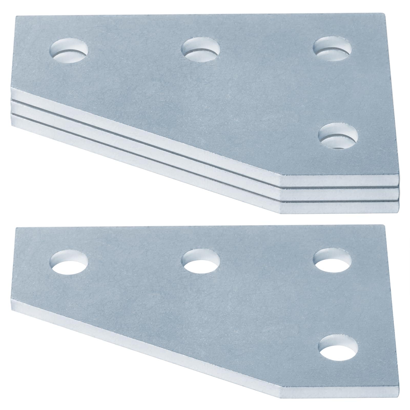 Aoibox  Flat Plate Corner Gusset Bracket for 1 5 8 in Strut Channel 4 Hole Steel Plate 7 32 in Thick 4 Pack