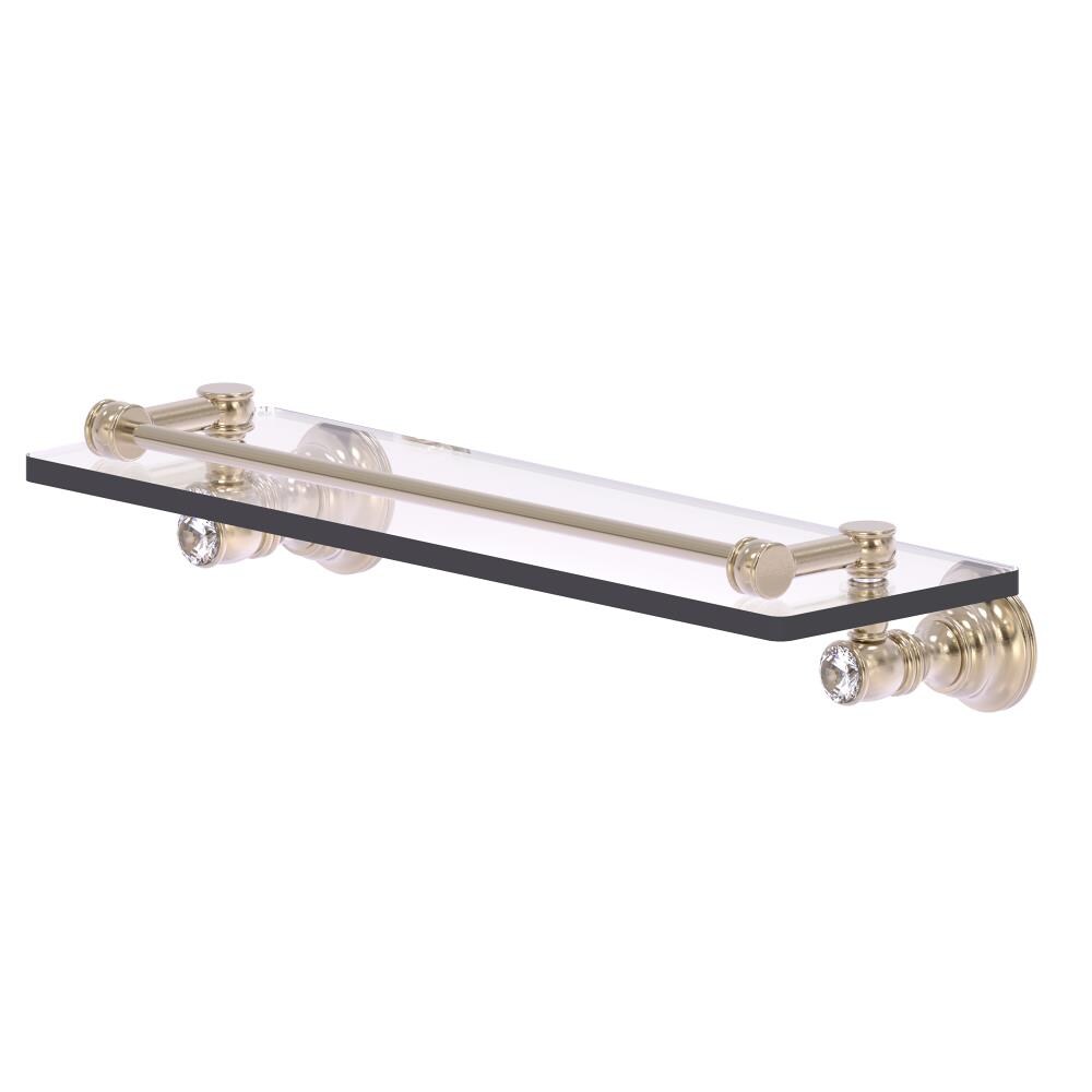 Allied Brass Carolina Antique Pewter 1-Tier Brass Wall Mount Bathroom Shelf
