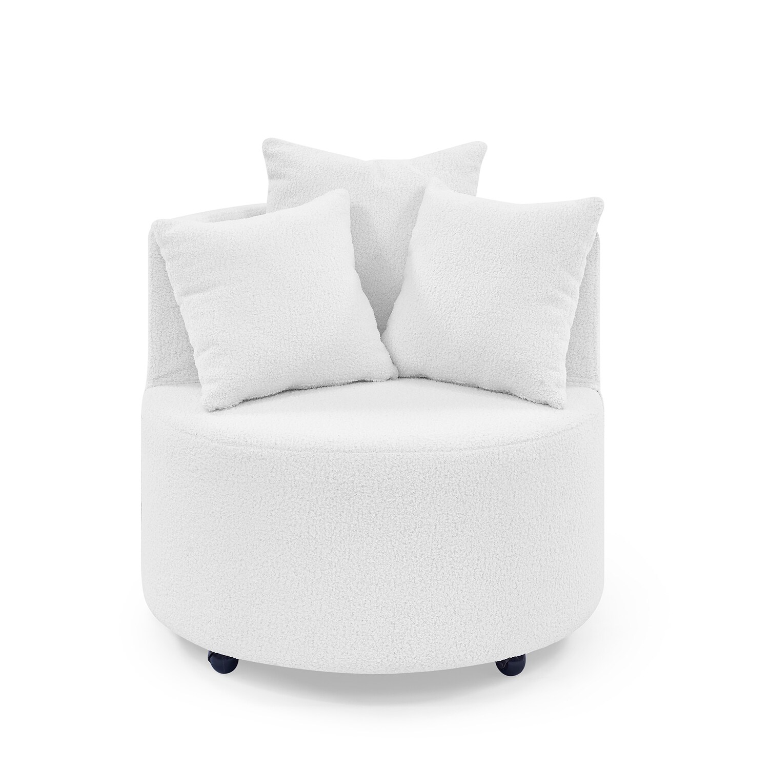 GZMR HM-230-BE Modern White Swivel Accent Chair