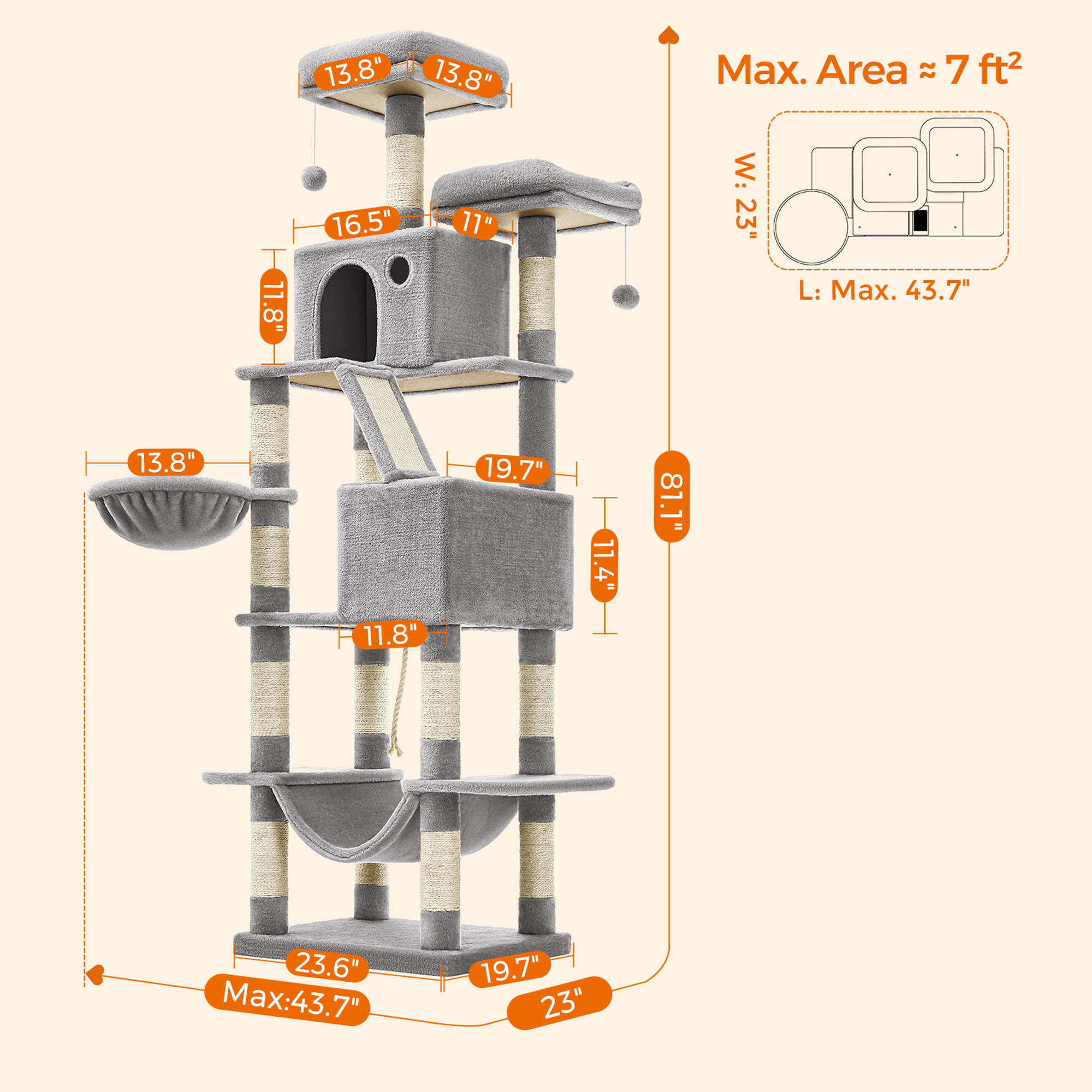 SONGMICS HOME PCT190W01 Cat-Trees - View #4