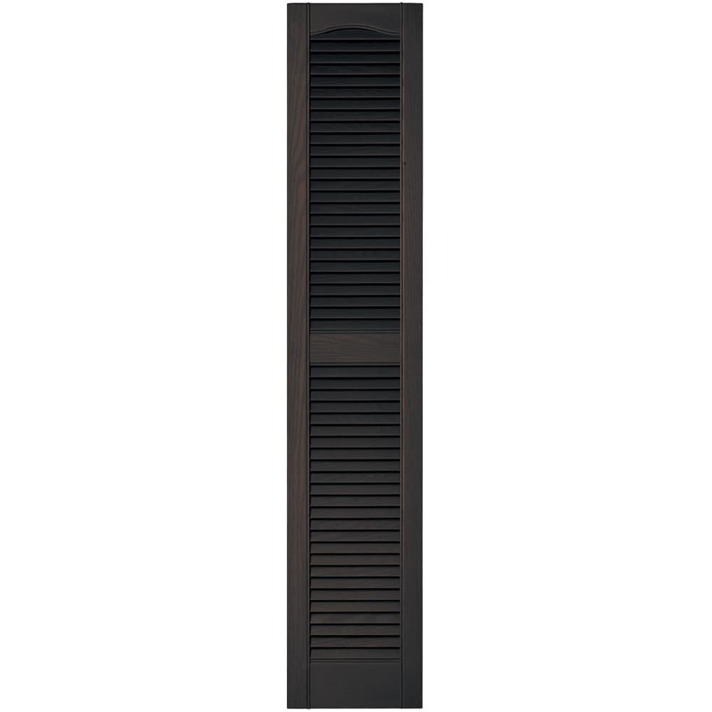 Vantage V1711260010 12-in W x 59.875-in H Musket Brown Louvered Exterior Shutters ( 1 -Pack )