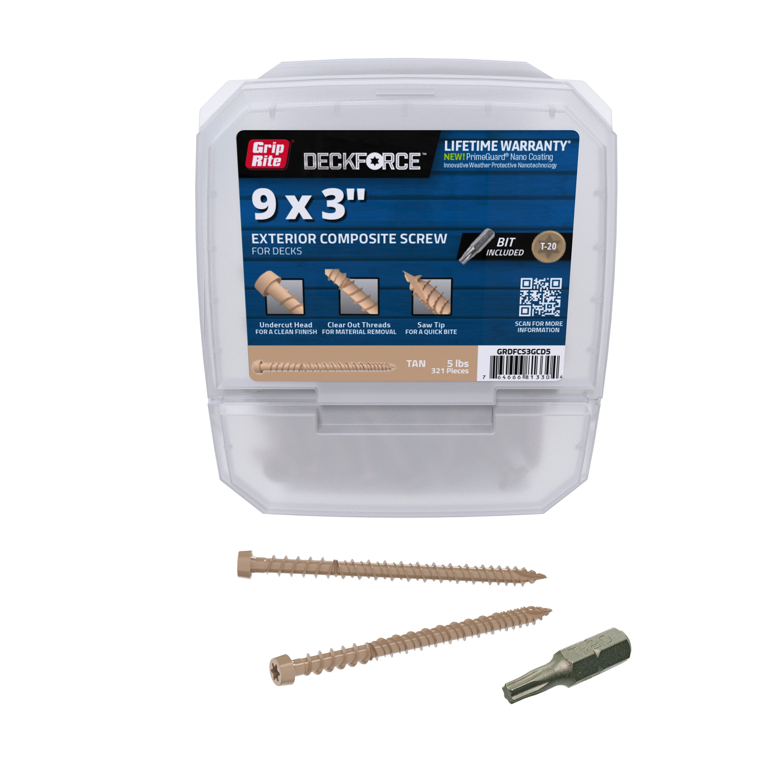 DeckForce by Grip Rite GRDFCS3GCD5 Deck-Screws - View #2