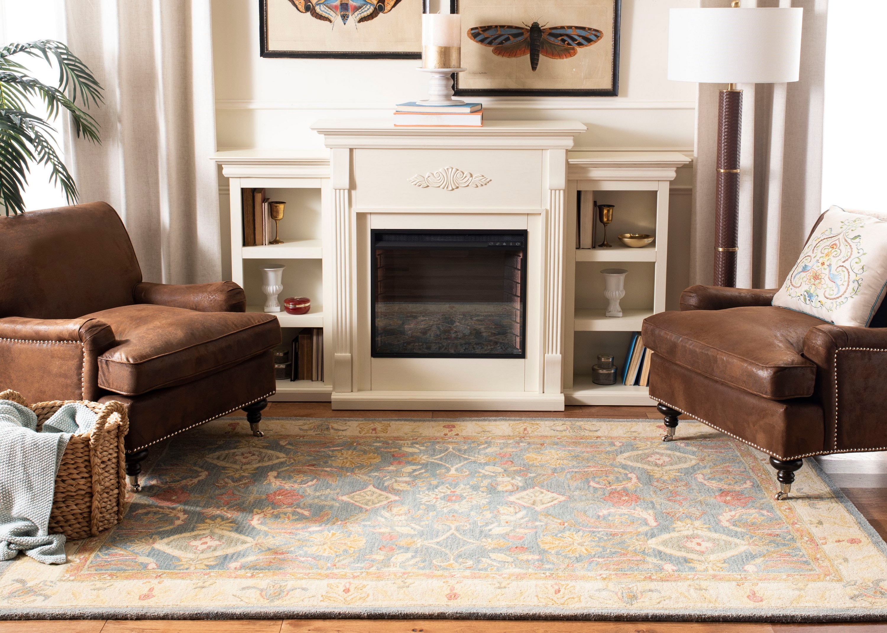 Handmade Tufted Green Wool 6' x 9' Reversible Rug