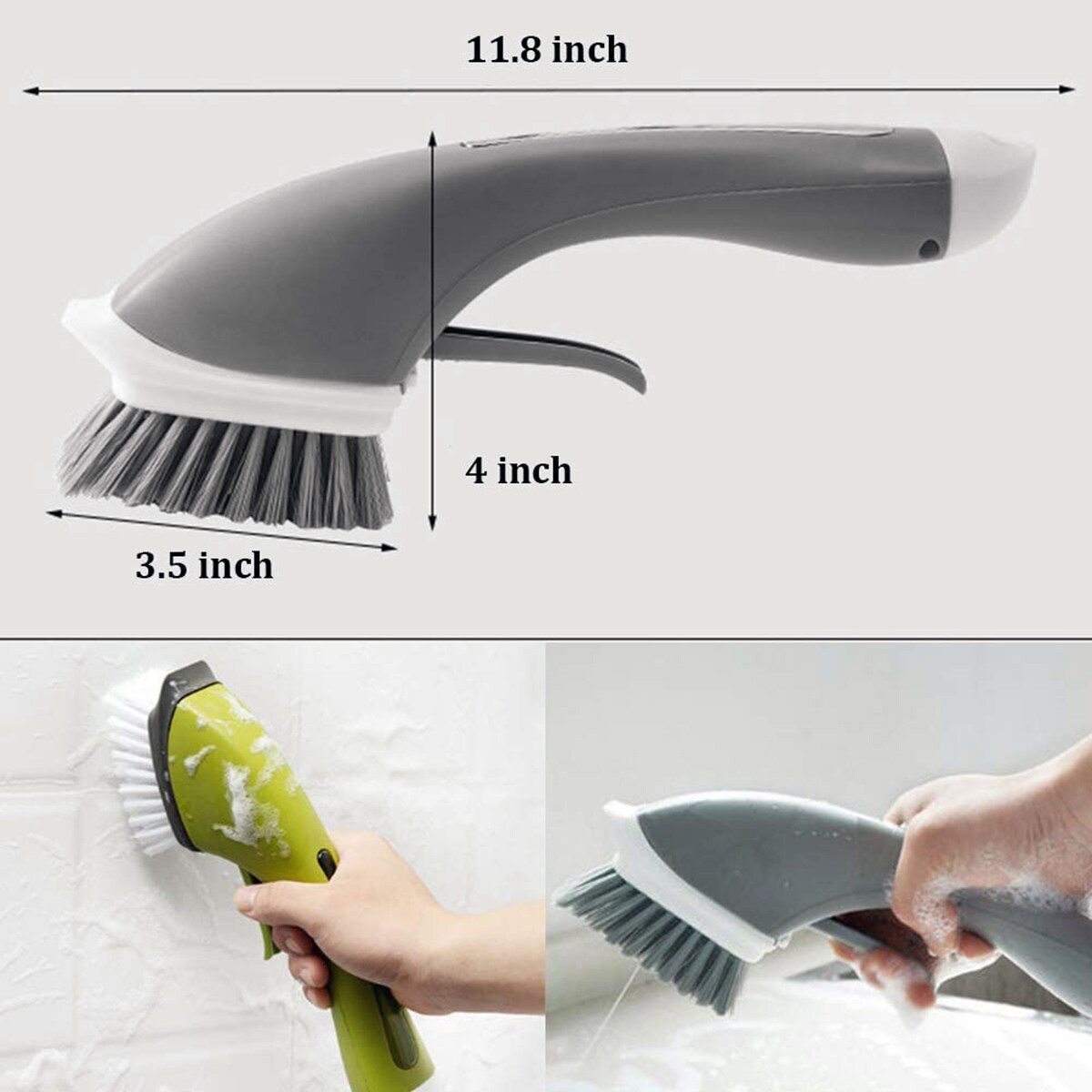 LIGHTSMAX Polypropylene Dish Brush with Soap Dispenser