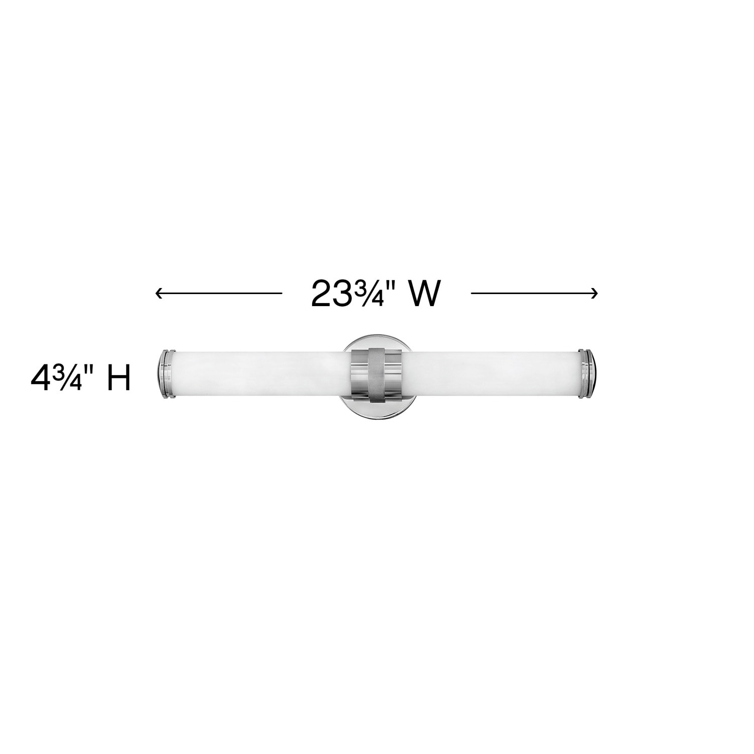 Chrome LED Cylinder Outdoor Wall Sconce with Etched Glass