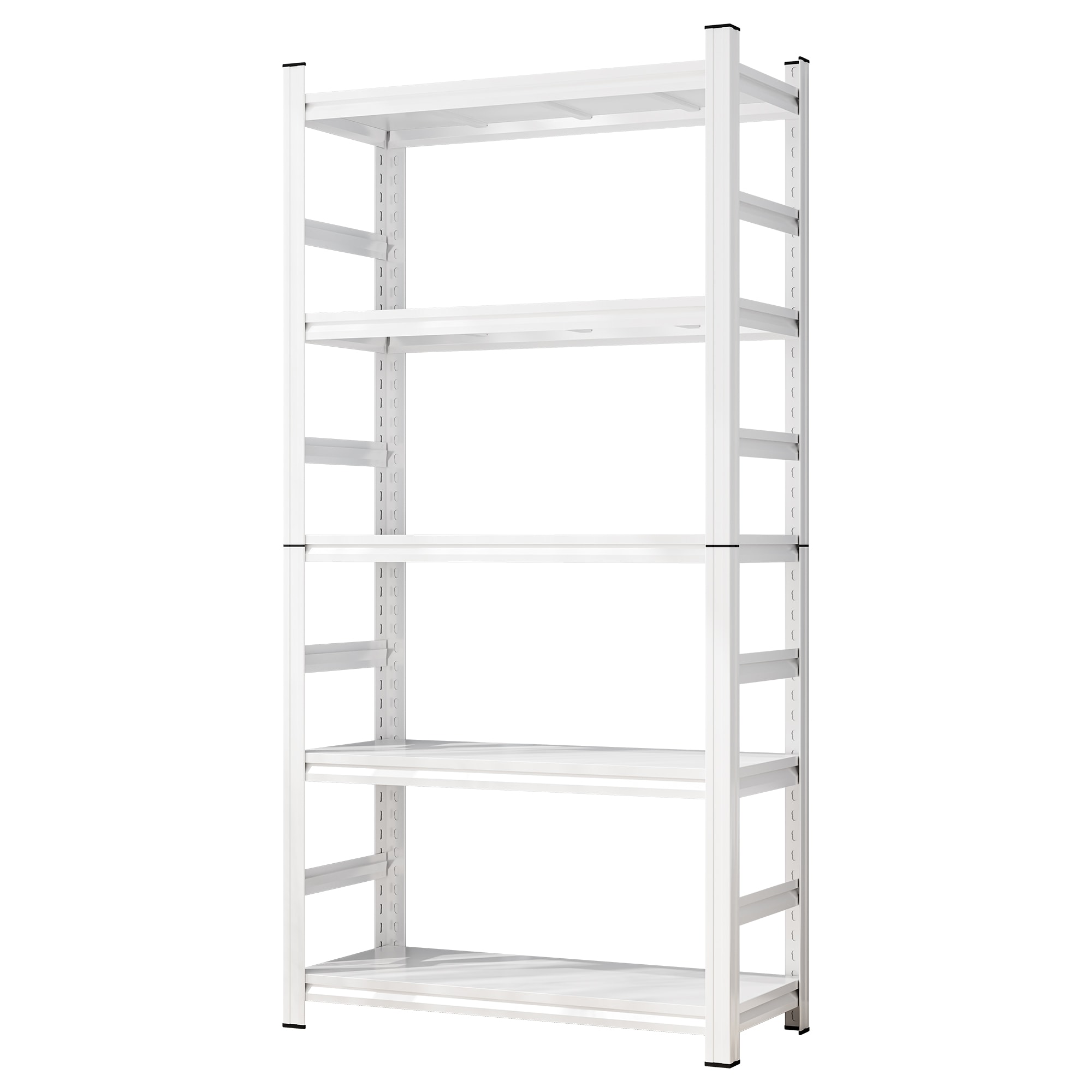 AAZJ 35.43-in W x 15.74-in D x 71-in H 5 -Tier White Metal Decorative Shelving Unit