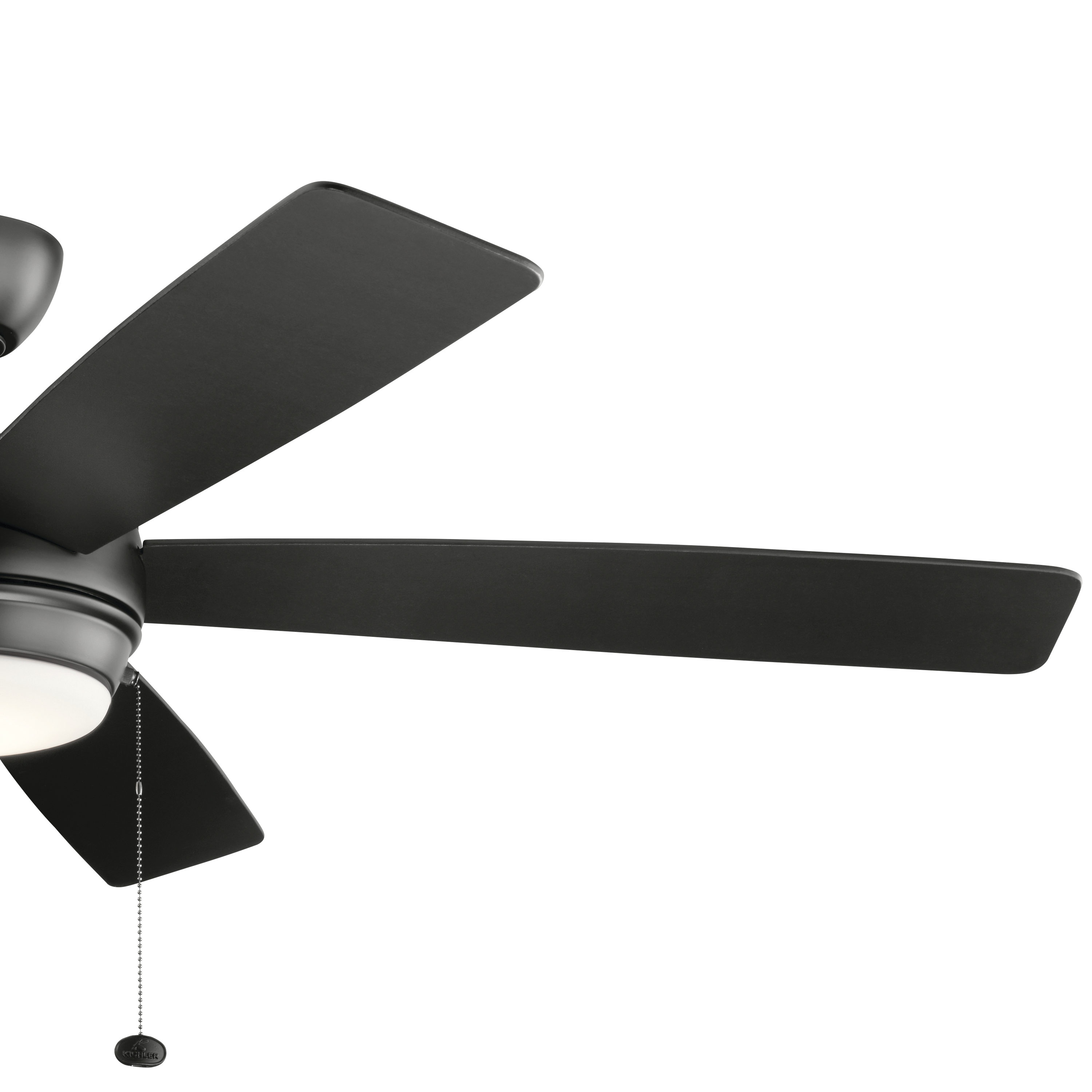 Starkk 60'' Black Steel Ceiling Fan with LED Light