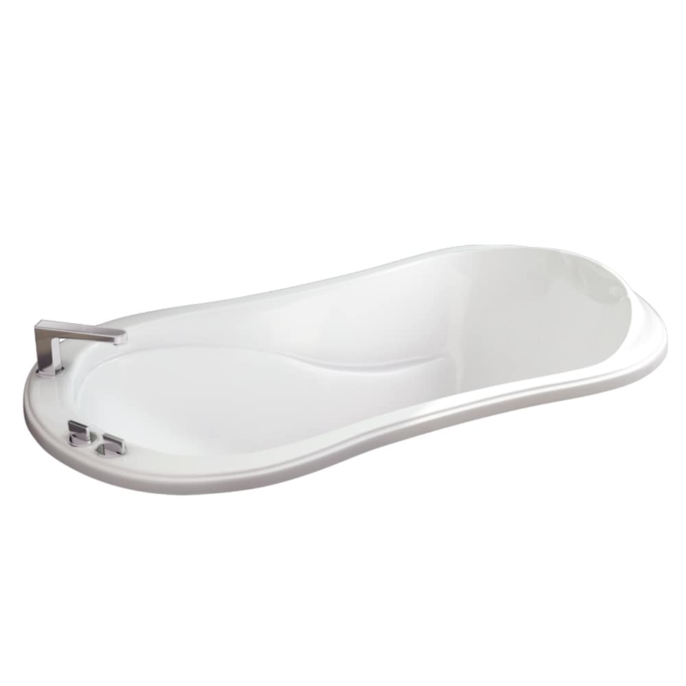 MAAX 105642-000-001-000 Murmur 34.0-in x 60.0-in White Acrylic Hourglass Drop-in Soaking bathtub ( Reversible Drain )