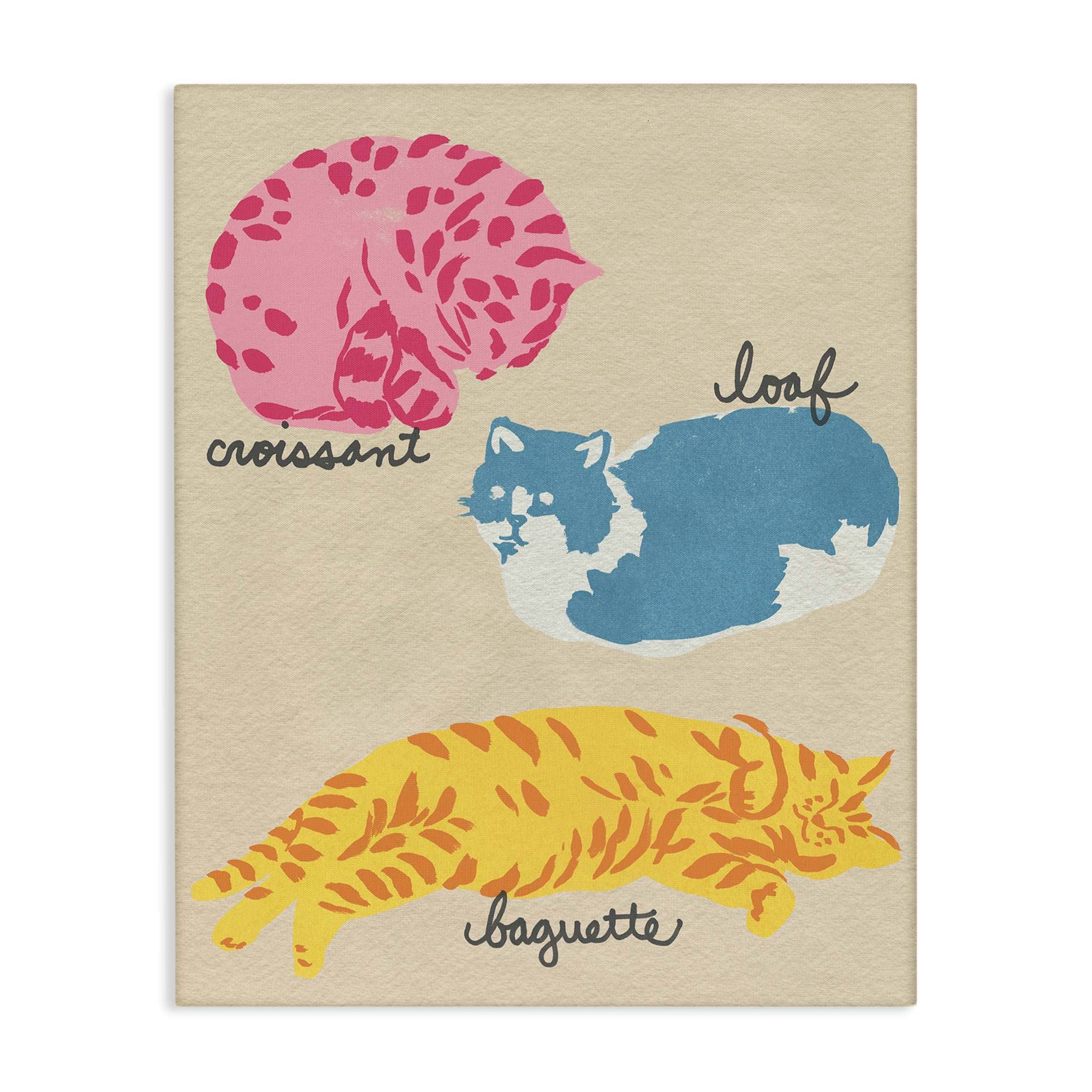 Stupell Industries BS-393-CN-30X40 Funny Relaxing Cat Shapes Canvas Wall Art By June Erica Vess 30 x 40