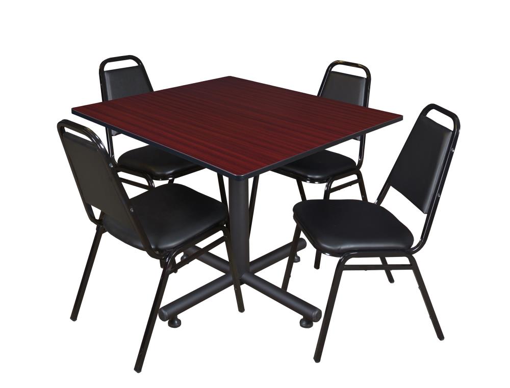 Regency TKB4848MH29BK Breakroom Brown 4-Person Training Table (48-in W x 29-in H)