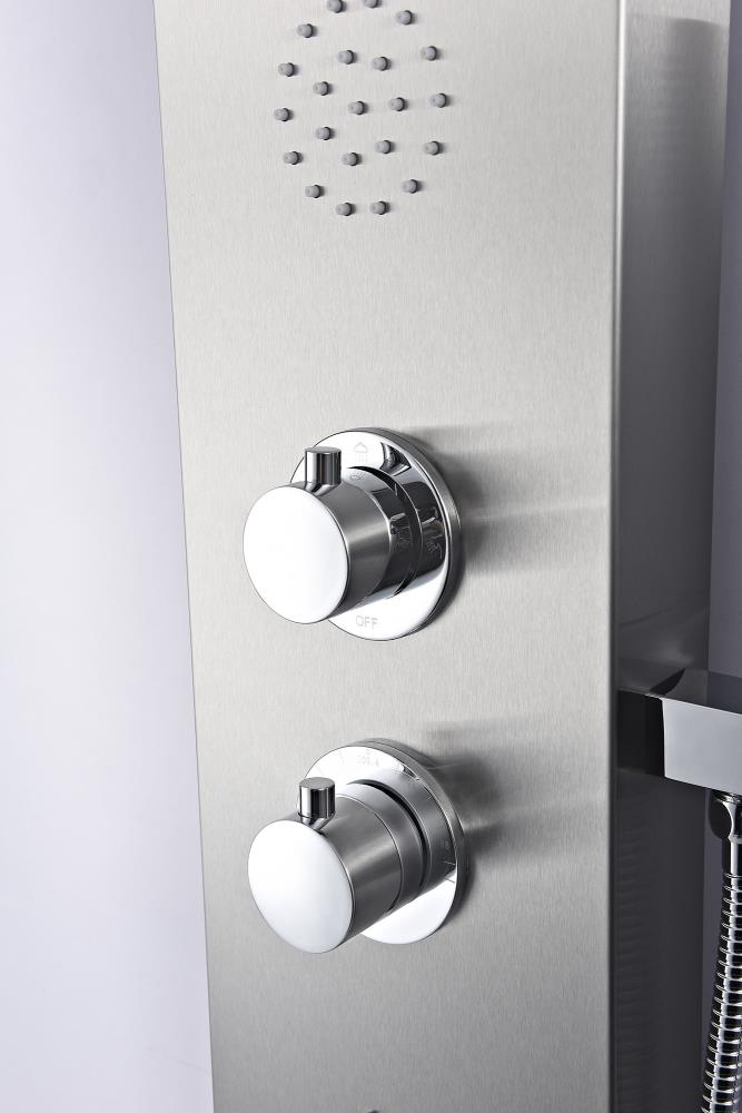 ANZZI Prairie Brushed Steel 4-Spray Shower Panel System (Valve Included)