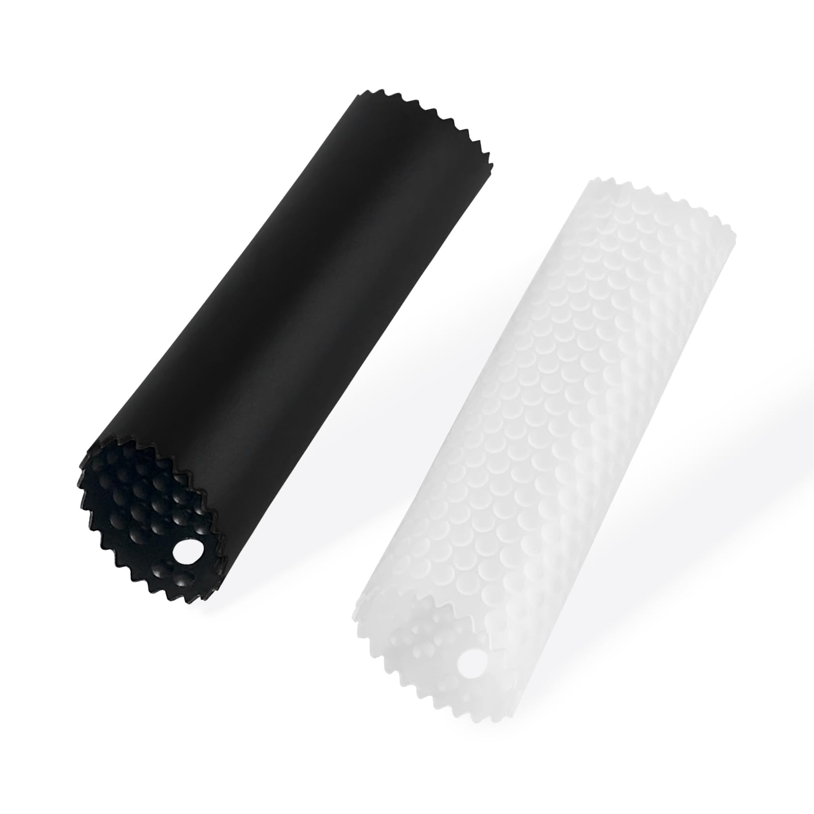 Aoibox  2 Pack 5 7 in Silicone Garlic Peeler Roller Tube Set in Black and Transparent for Quick Skin Removal