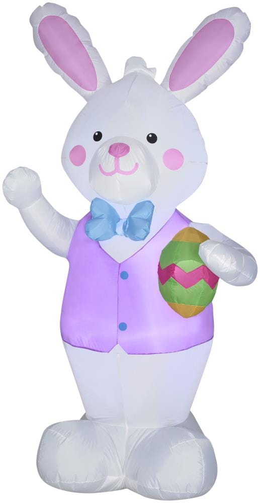 Gemmy 4-ft Airblown Inflatable Bunny w Easter Egg in the Decorative ...