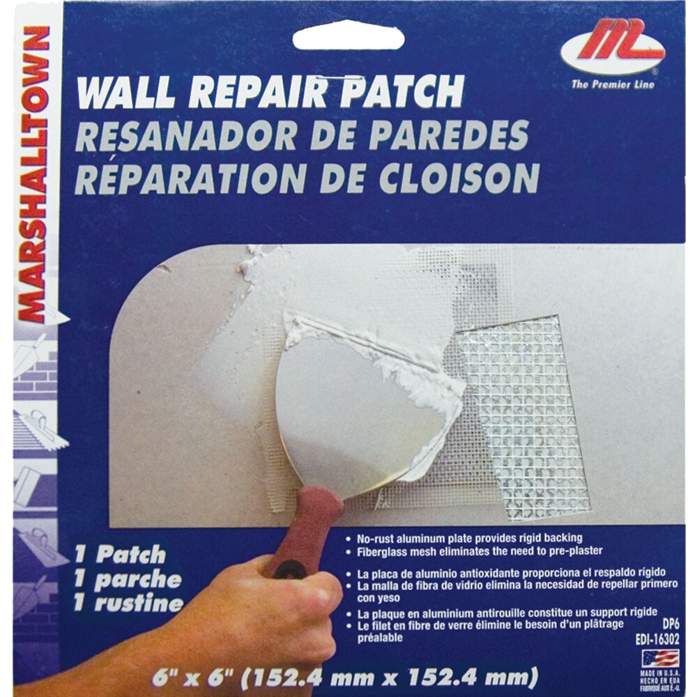 Mud Pan Drywall Repair Patch Kit w/ Patches Sanding Block Stainless Knife 