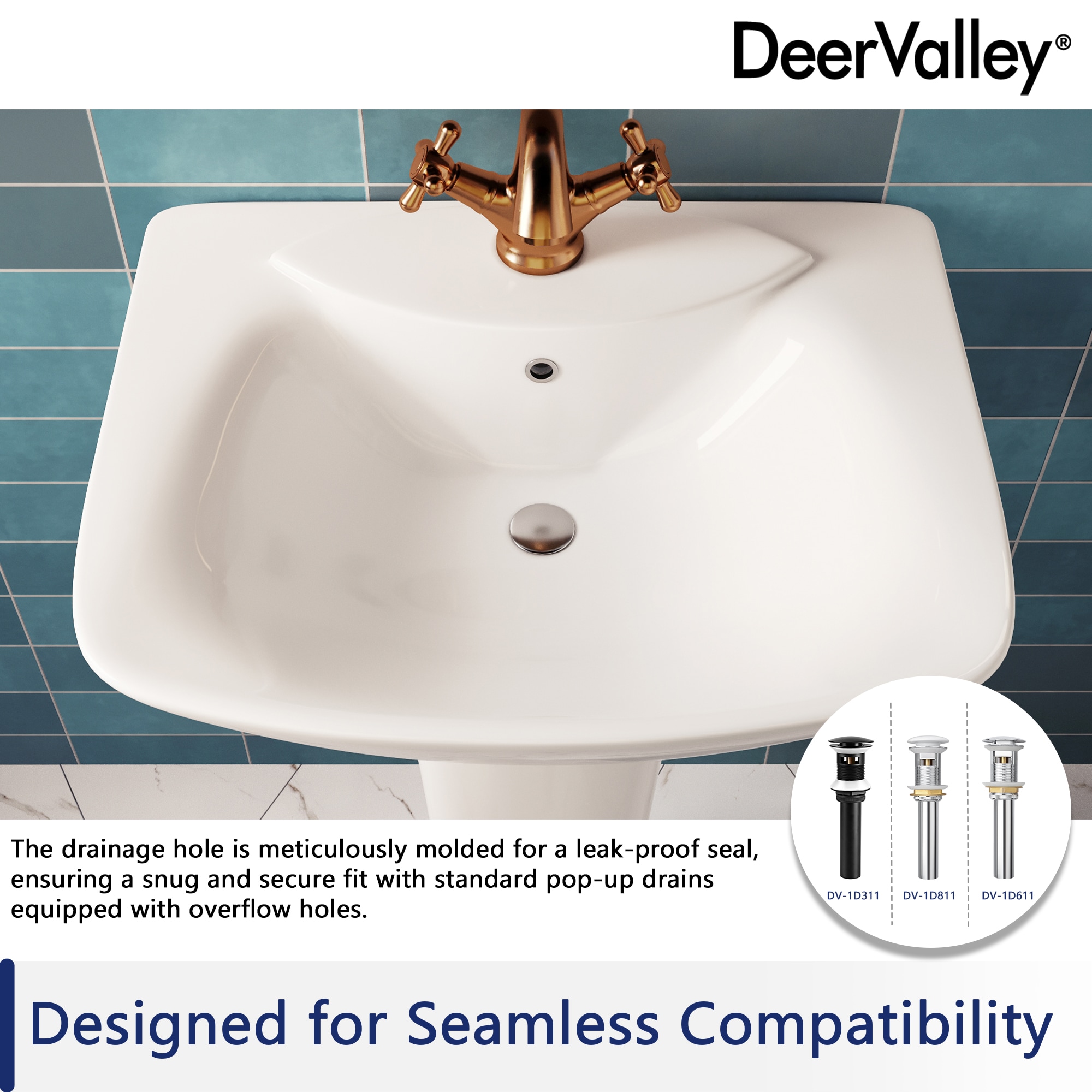 DeerValley DV-1P526 Complete-Pedestal-Lavatories - View #7