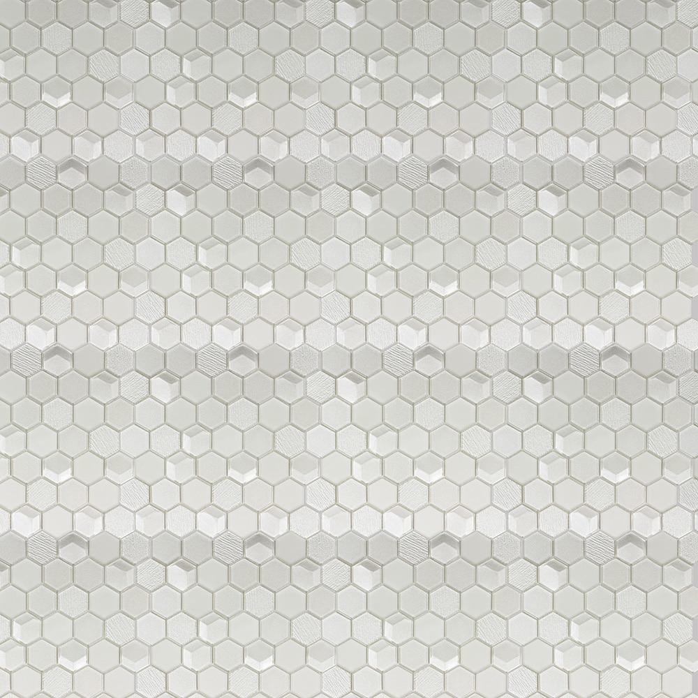 Elida Ceramica LW230131022 Highlight 12-in x 13-in Multi-finish Glass Hexagon Mosaic Wall Tile (9.6-sq. ft/ Carton)