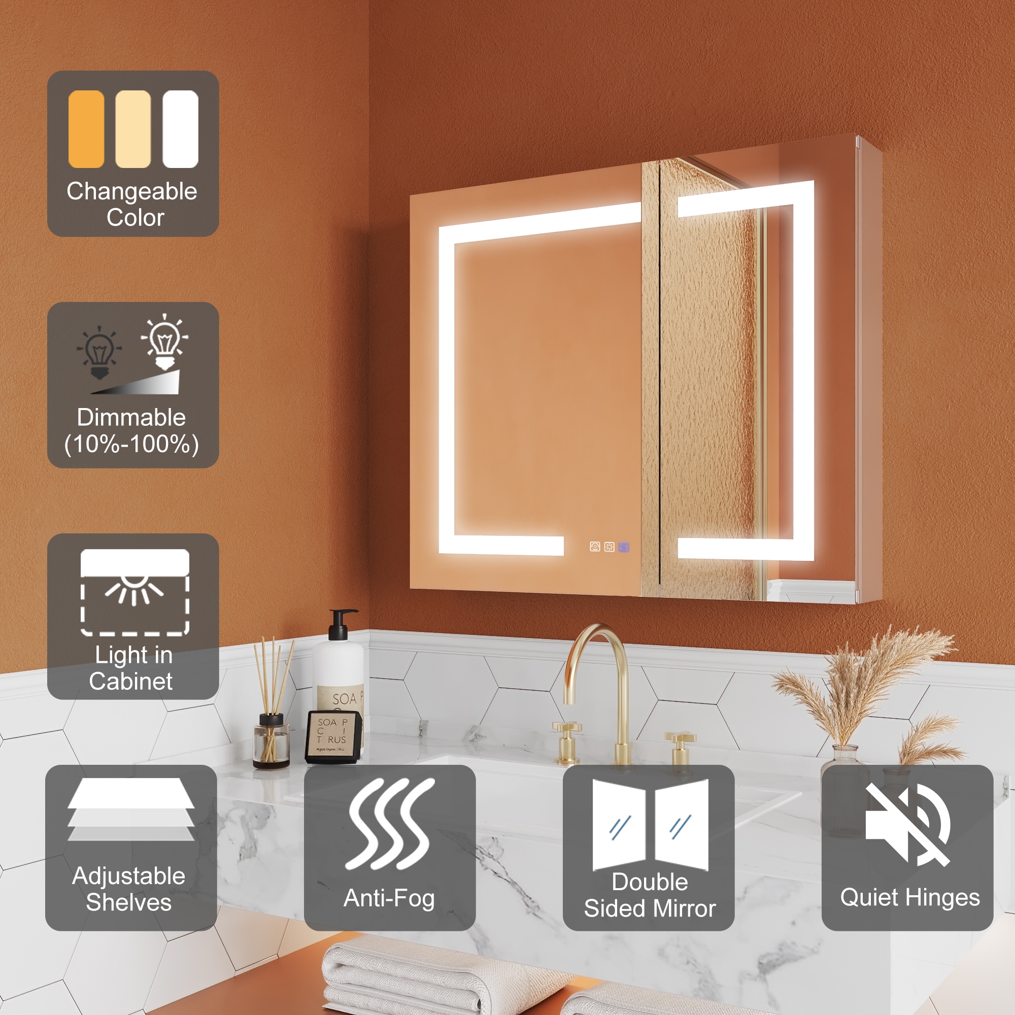 ExBrite LWSDHMC3026V3 Bathroom-Medicine-Cabinets - View #5