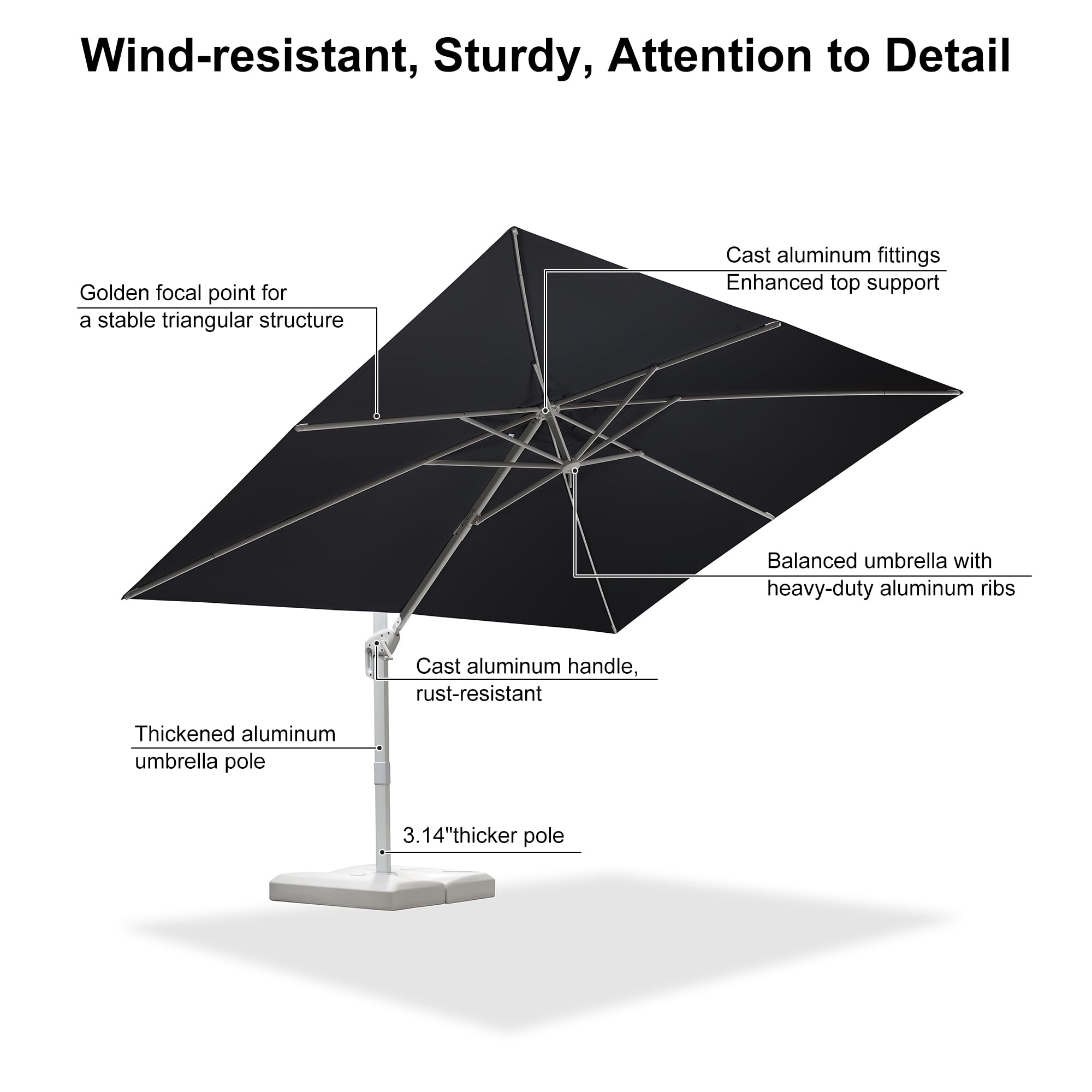 PURPLE LEAF LS02XBRC0911-GY Umbrellas-2 - View #4