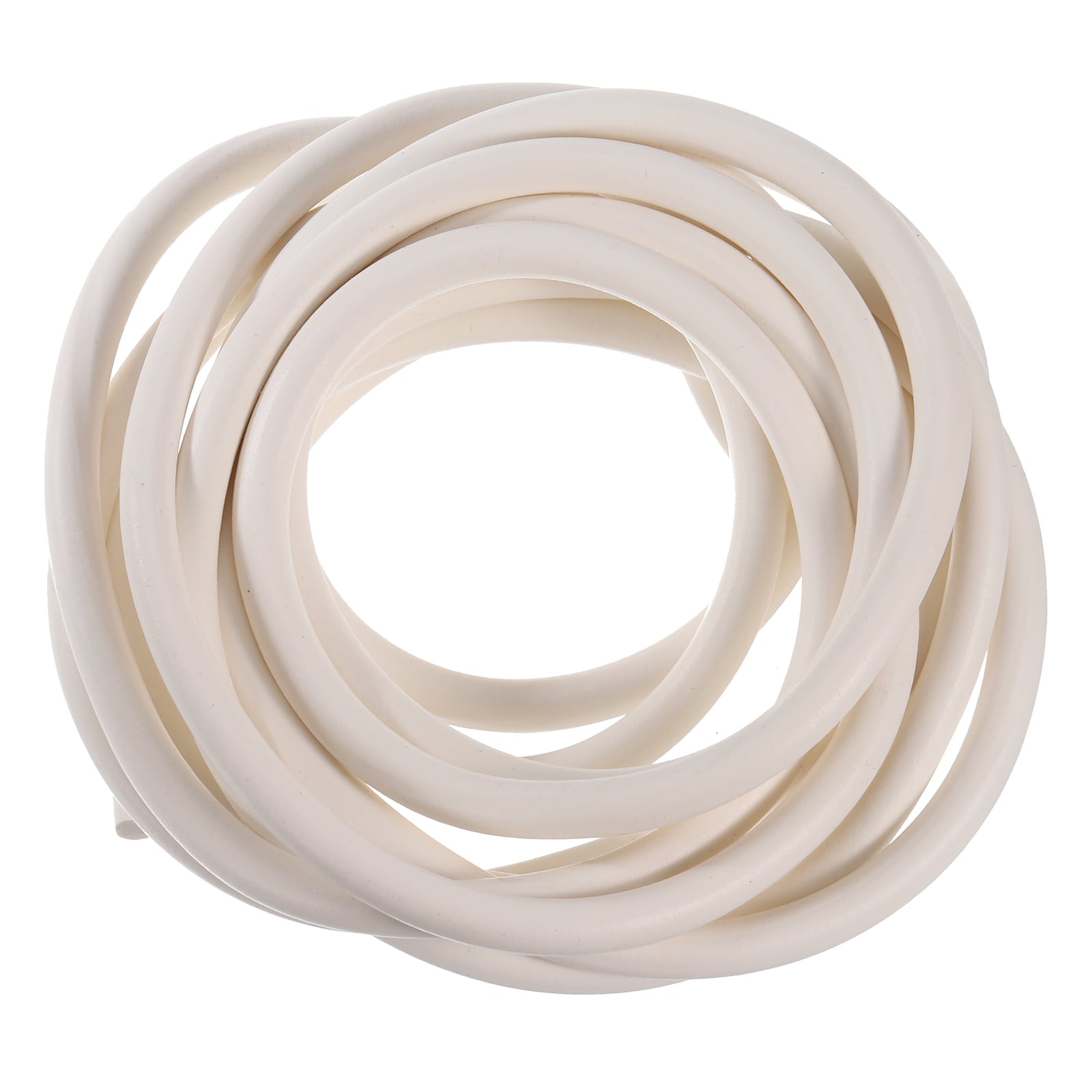 Unique Bargains Silicone Foam Seal Strip 0.39-Inch Dia 16.41-Foot Long Sponge Rubber Weather Seal Strip Round Rubber Solid for DIY Warehouse Pads Foam Tubing Crafts White
