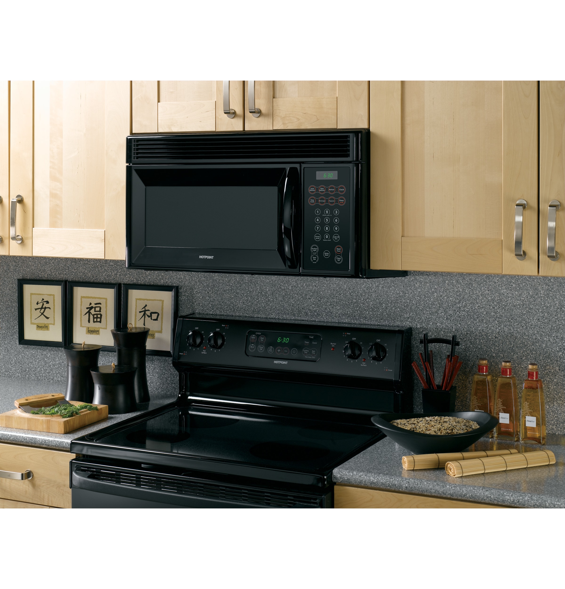 over the counter microwave black