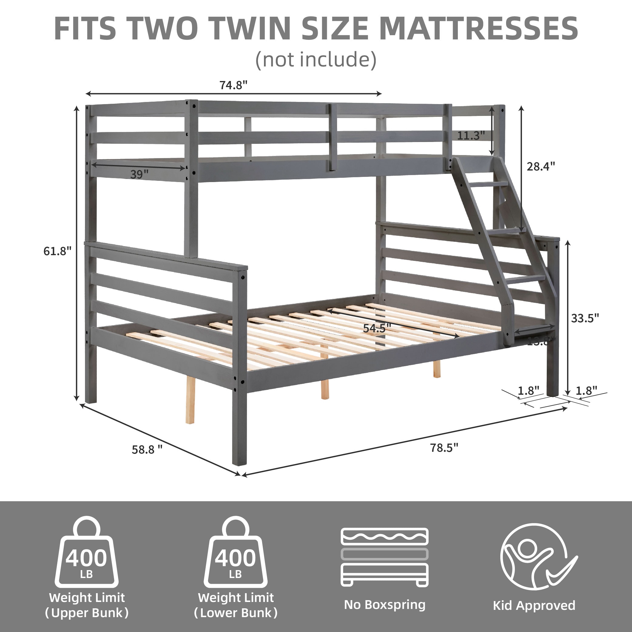 Huluwat JJ-09020177 Bunk-Beds - View #4
