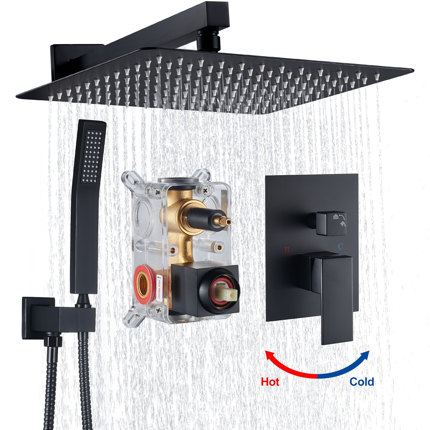 Cobbe SSF0210B Black ( Pressure-balanced Valve Included )