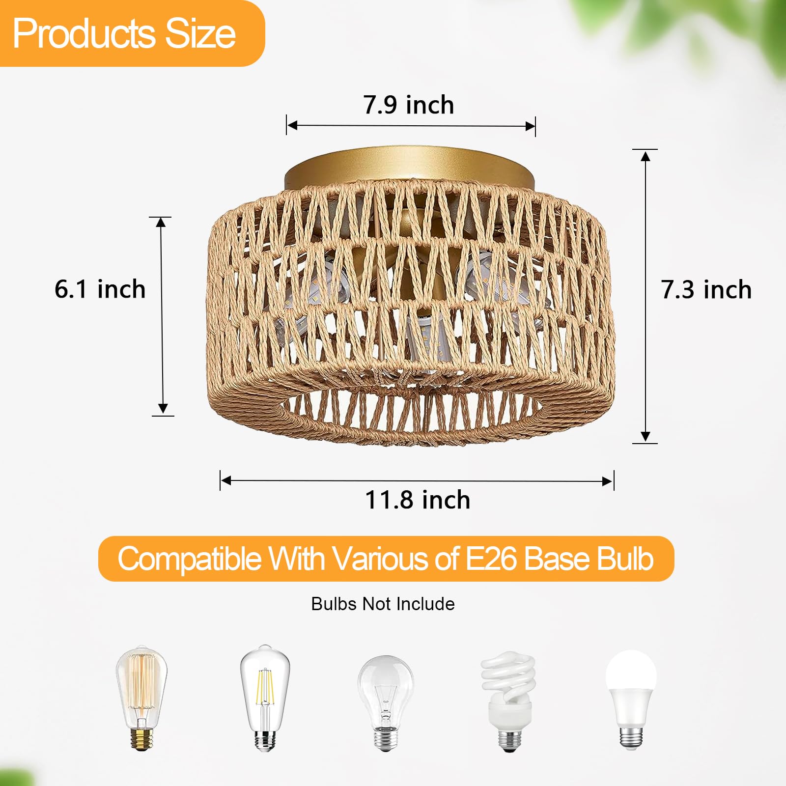 YANSUN 3-Light 6.1-in Protective Shell Gold LED Semi mount light in the ...