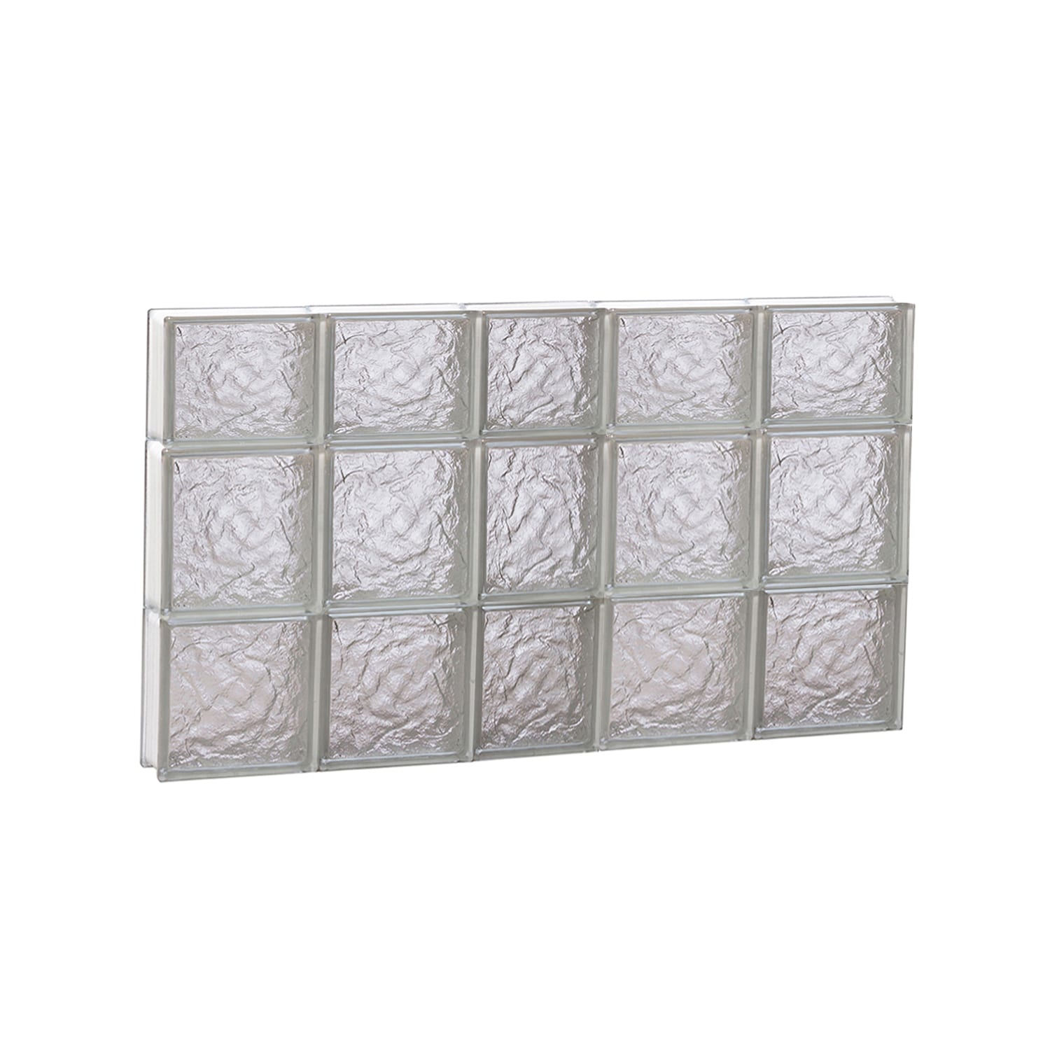 REDI2SET S3822IS Ice Glass 36-3/4-in x 21-1/4-in Frameless Replacement Glass Block Window