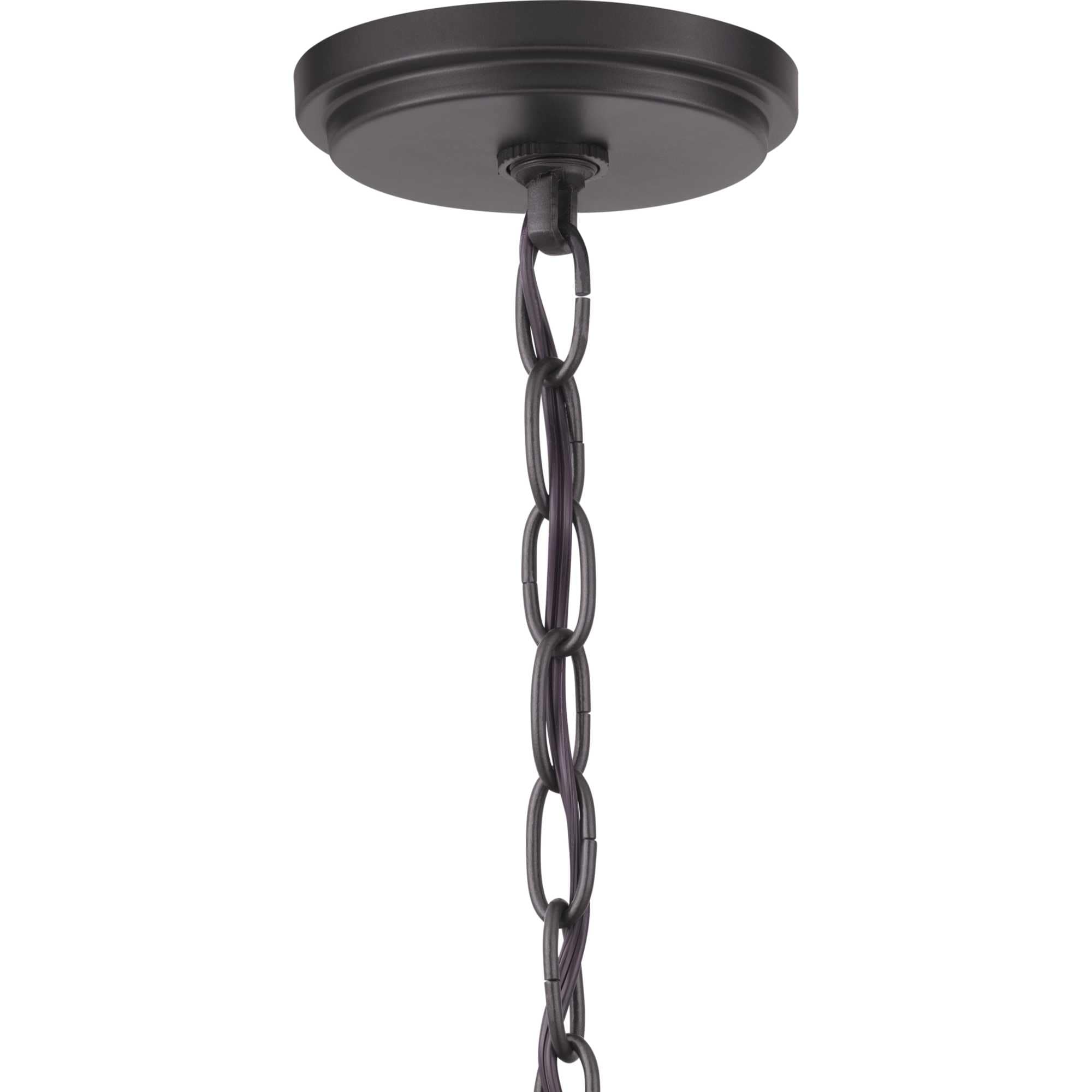 Black and Gold 5-Light Geometric Chandelier