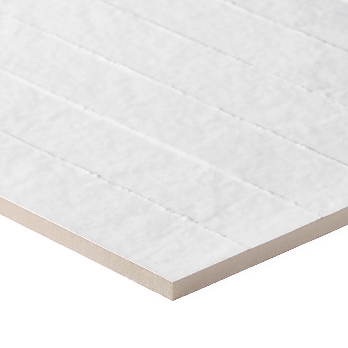 Angela Harris Matte White Ceramic Patterned Wall Tile