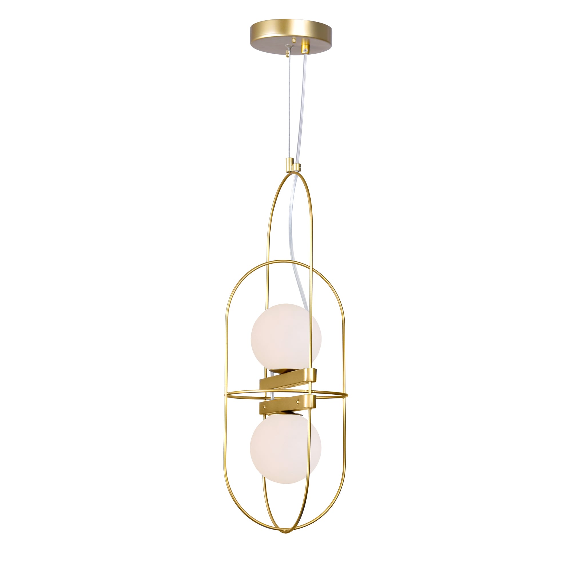 CWI Lighting 1209P7-2-169 7 2 -Light Medallion Gold Modern/contemporary Frosted glass Geometric Mini Hanging Pendant light