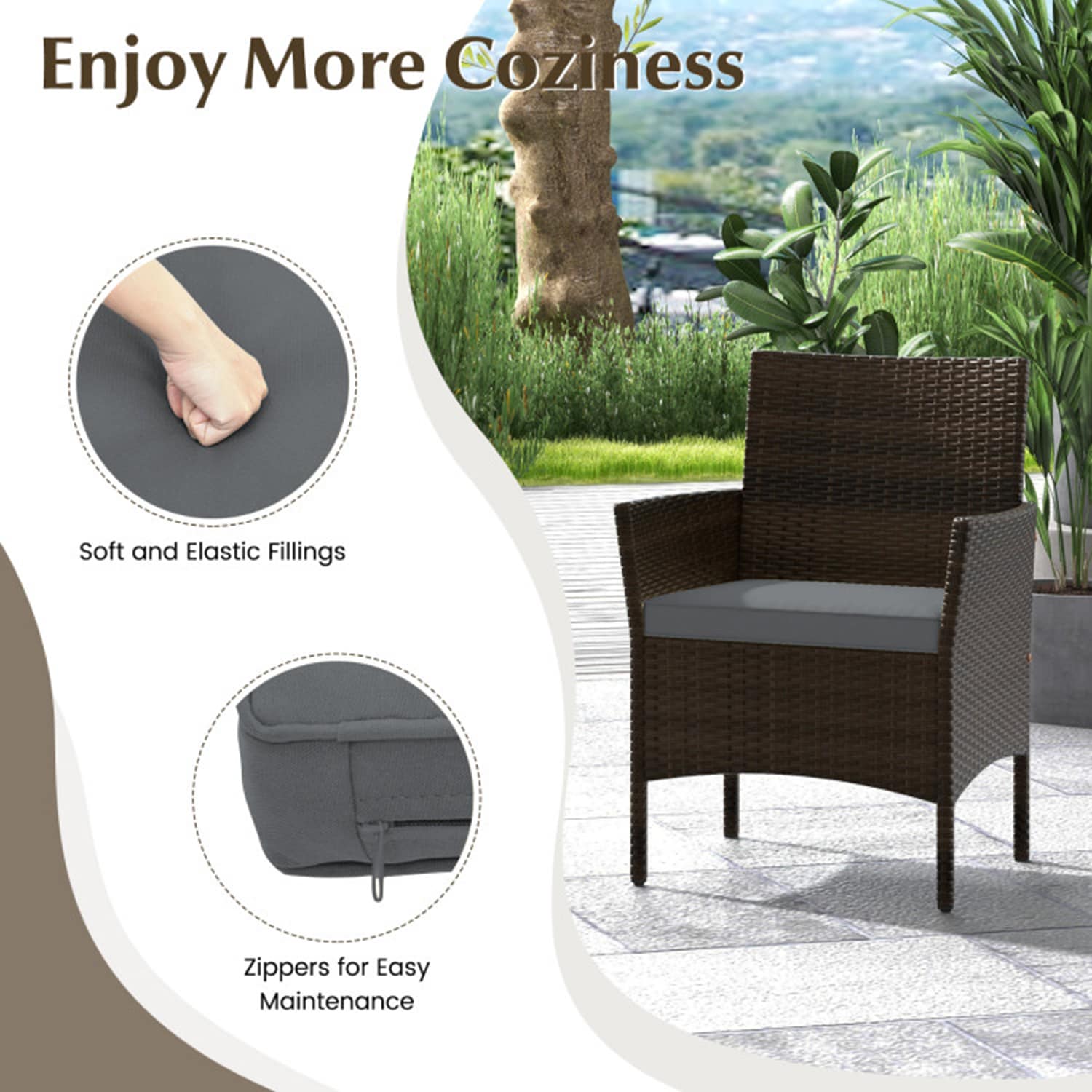 Mondawe 214GR-HY Patio-Conversation-Sets - View #3