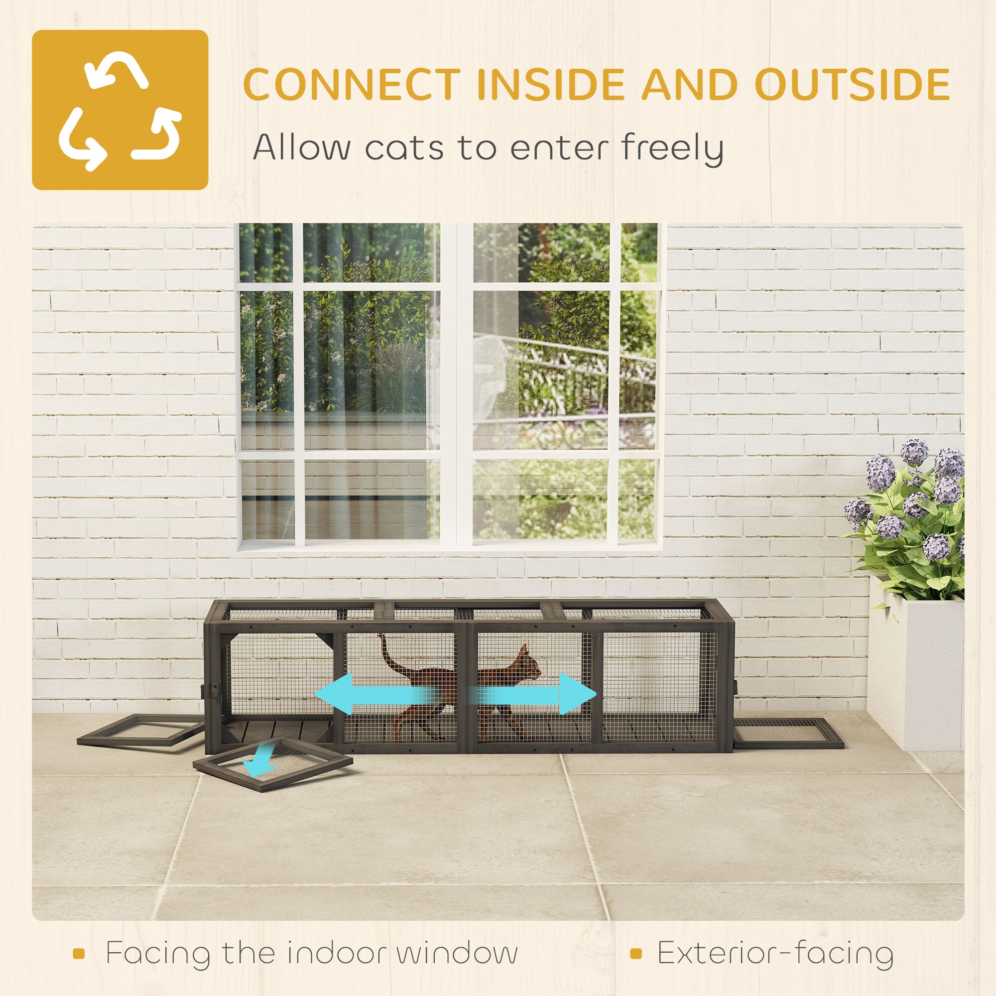 PawHut D34-013V01GY Dog-Houses - View #9