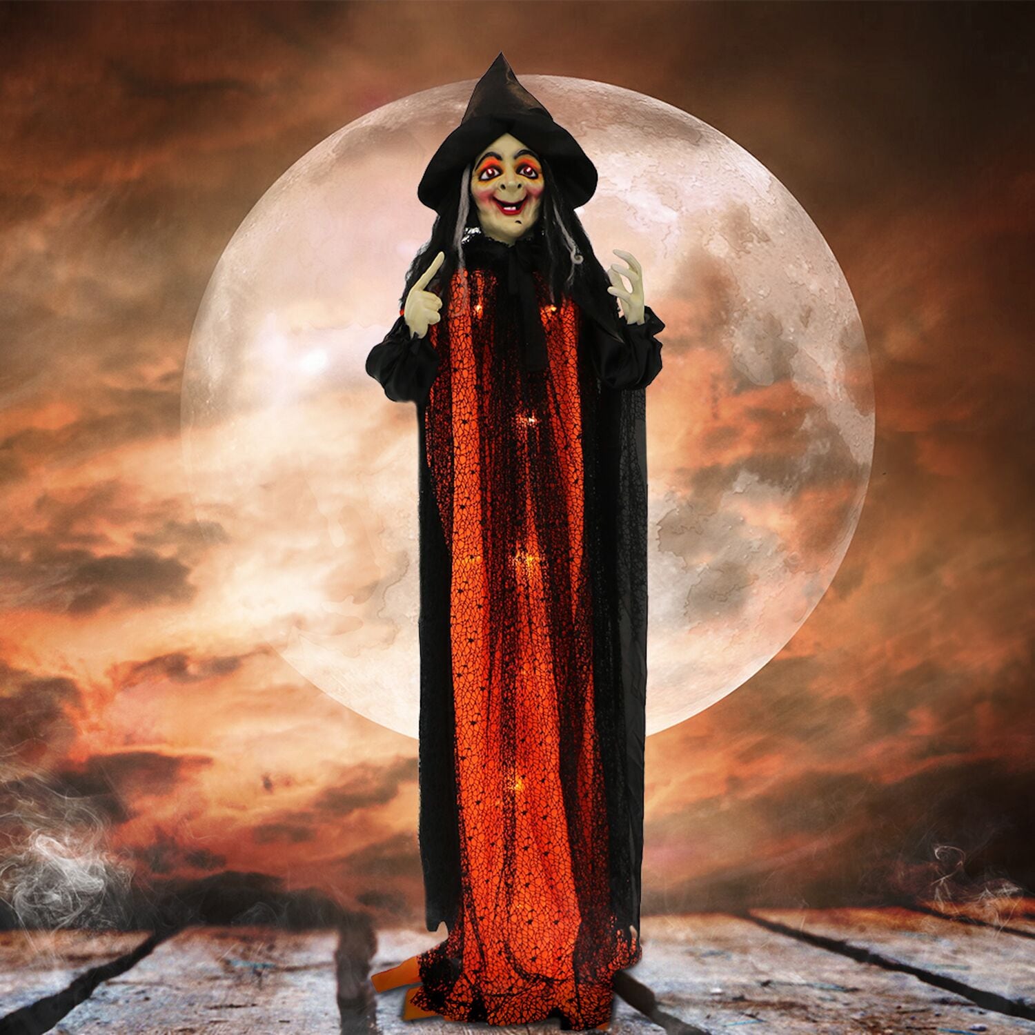 Haunted Hill Farm HHWITCH-21FLS Halloween-Animatronics - View #7
