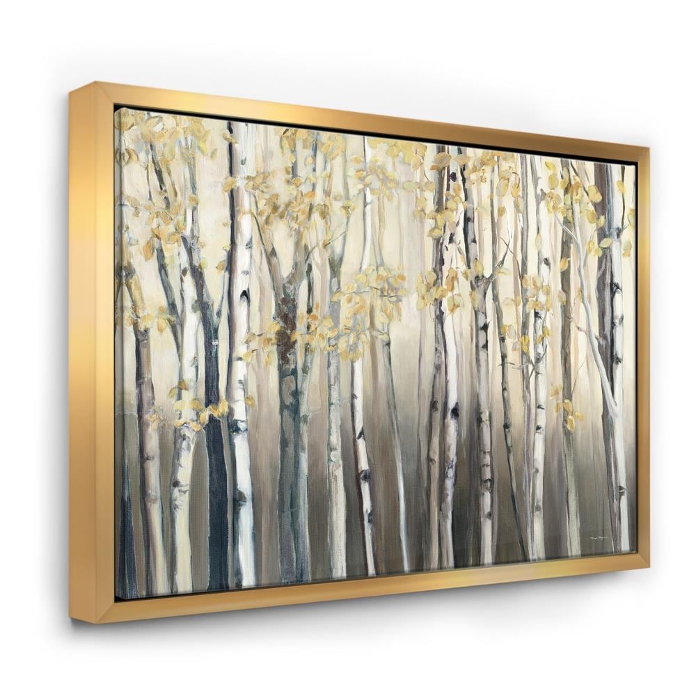 Designart Gold Wood Floater Frame 30 In H X 40 In W Landscape Print On Canvas At