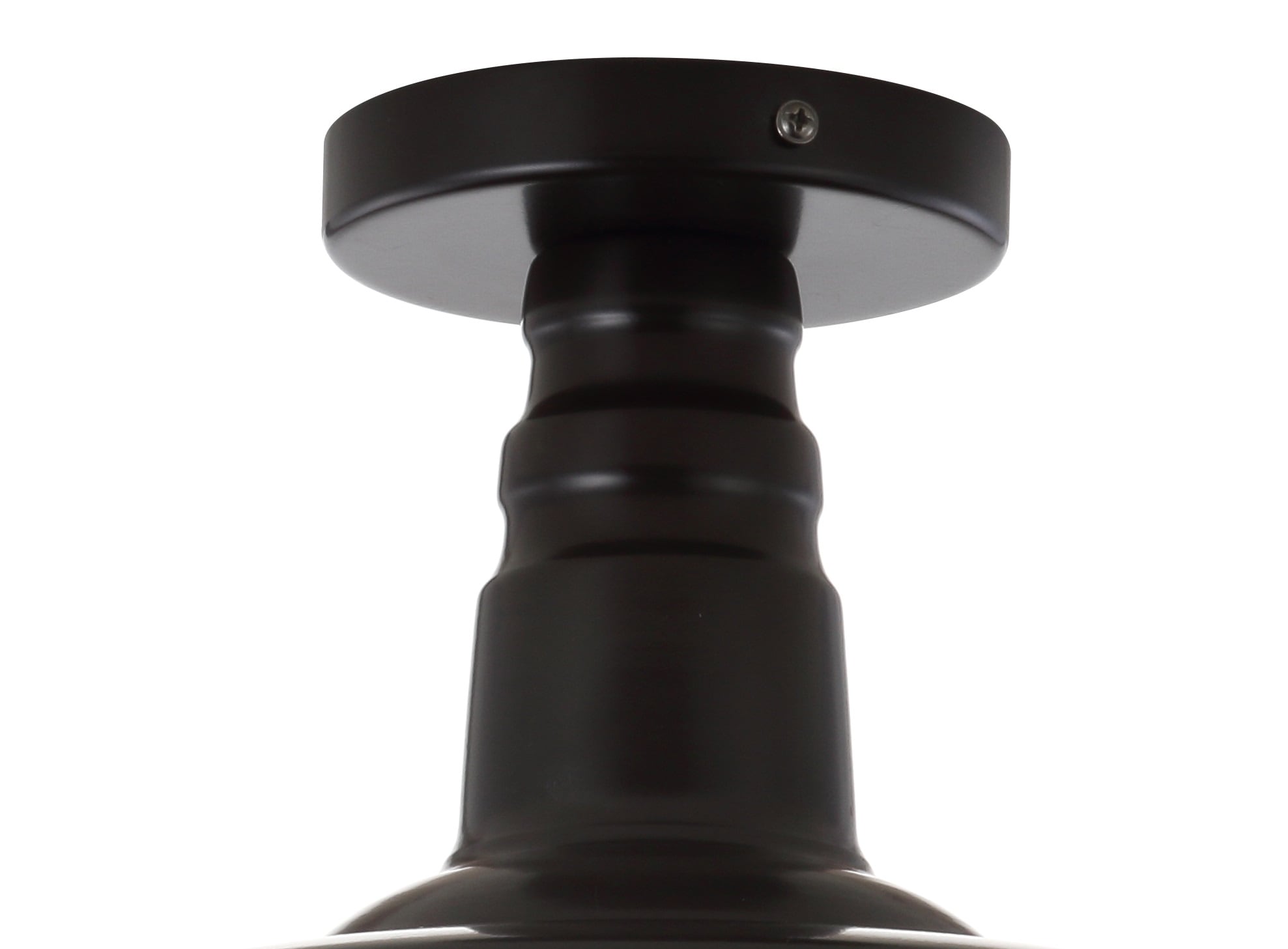 Cassidy 14" Black and Bronze Metal LED Semi-Flush Mount Light