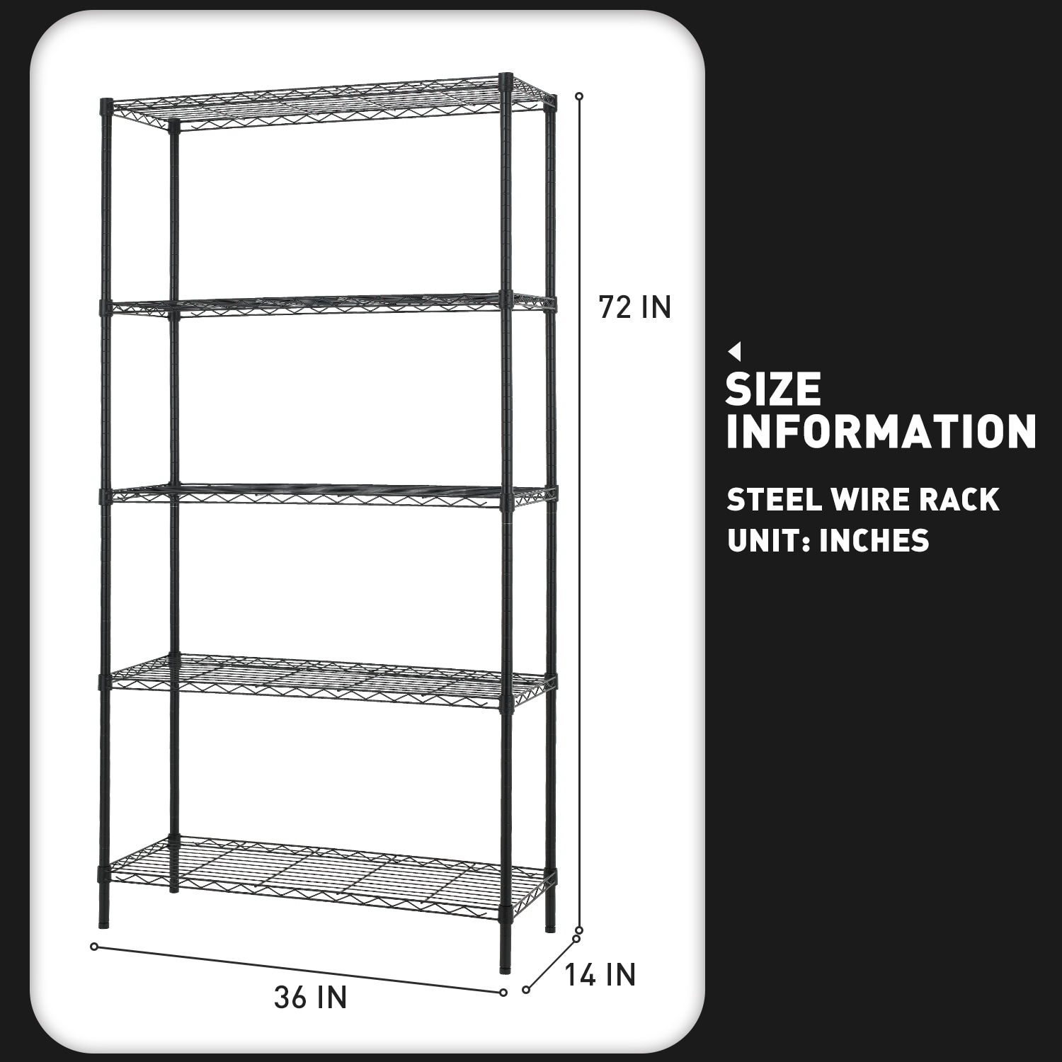 Furniture of America 004L-5001BK Free-Standing-Shelving - View #4
