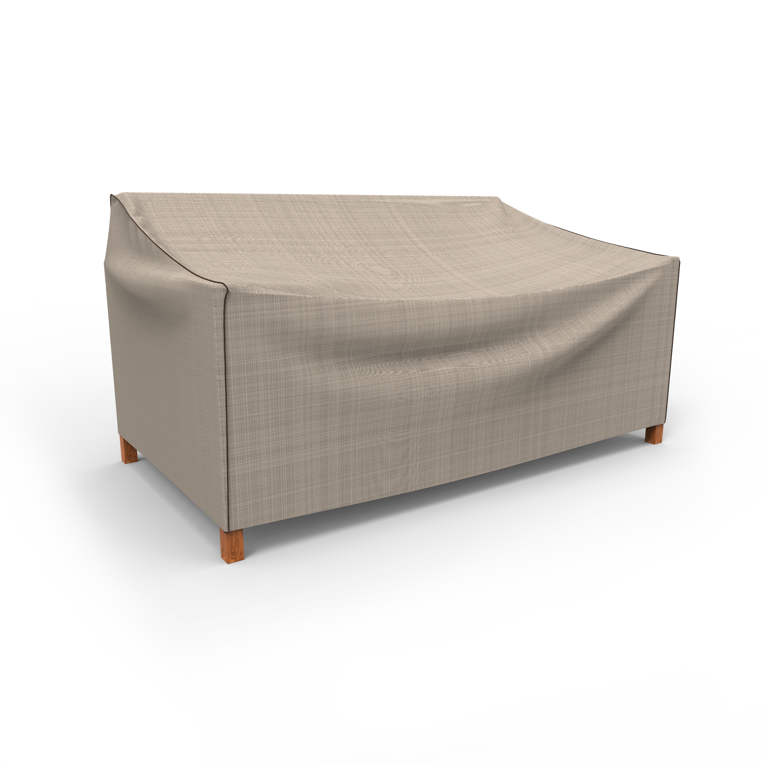 Budge P3W01PMNW2 StormBlock#8482 Savanna Black and Ivory Polyester Patio Furniture Cover For Loveseat